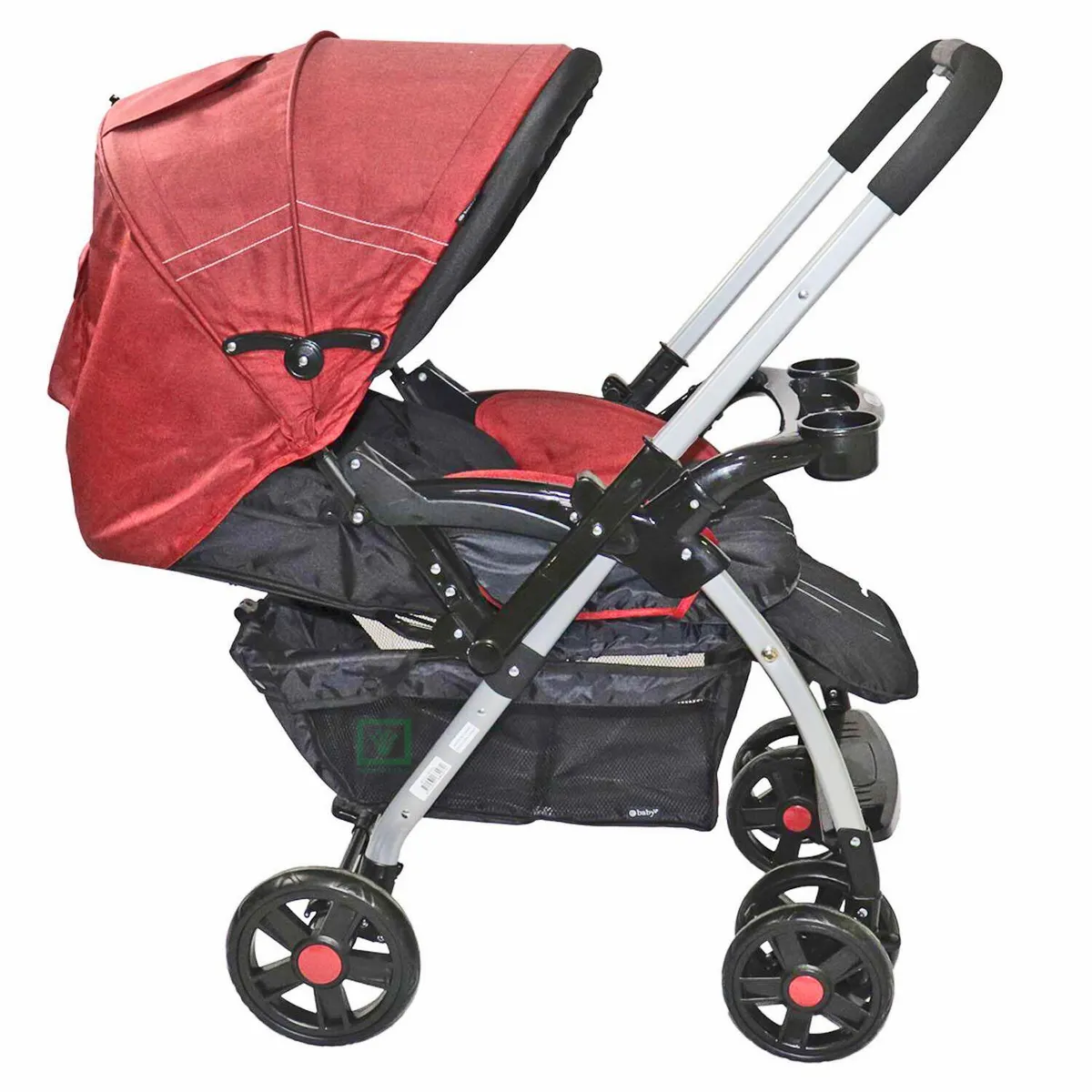 COCHE CUNA EBABY «ROSSI» ROJO - 2