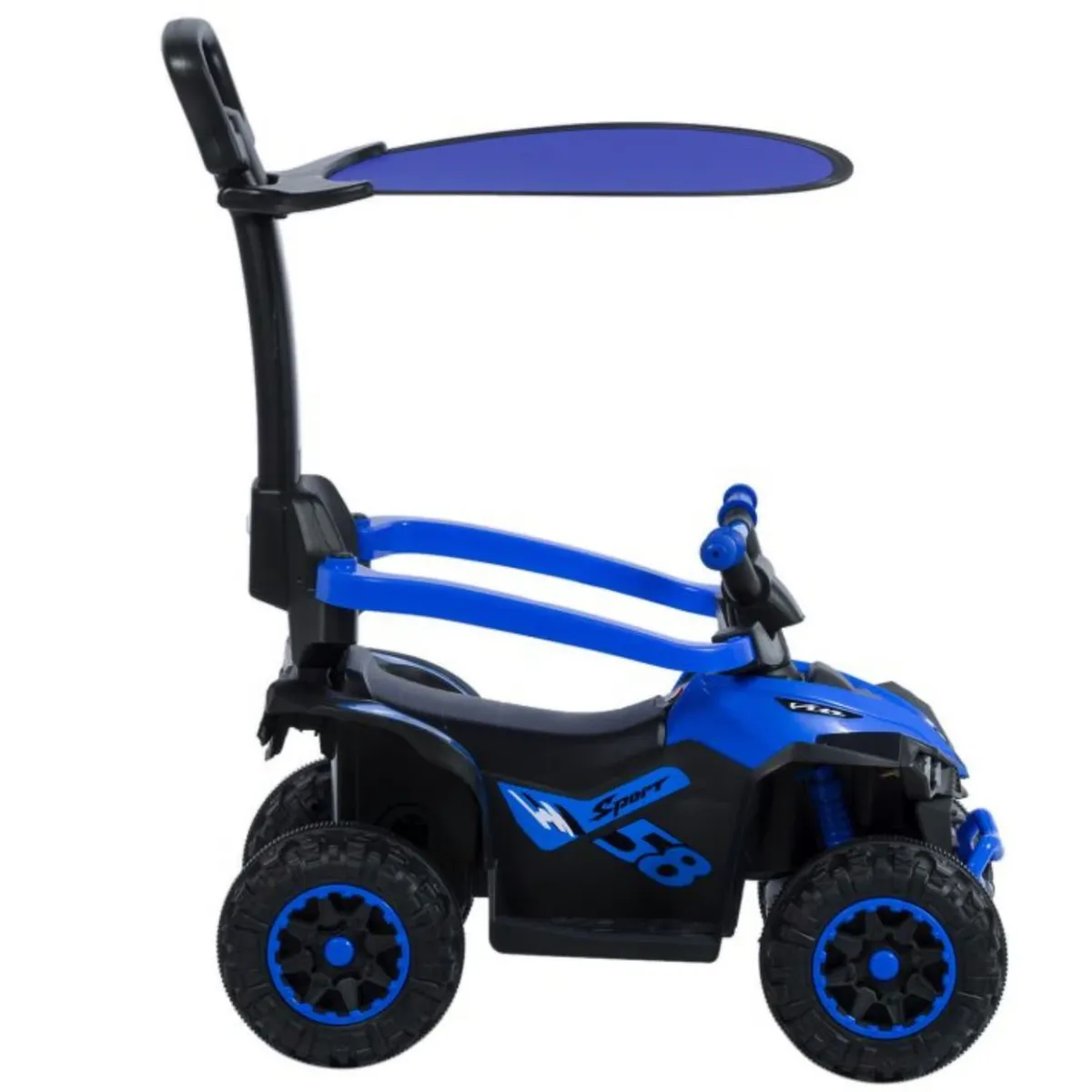 CUATRIMOTO MUSICAL CON LUCES Y SOMBRILLA AZUL EB357 - 2