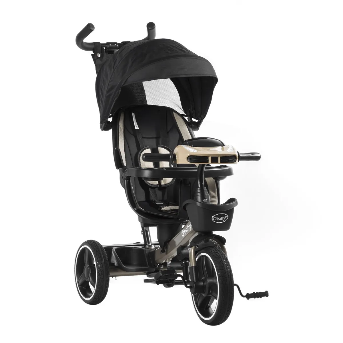 TRICICLO GUIADOR PARA NIÑOS USB Y BLUETOOH VENICE NEGRO - 3