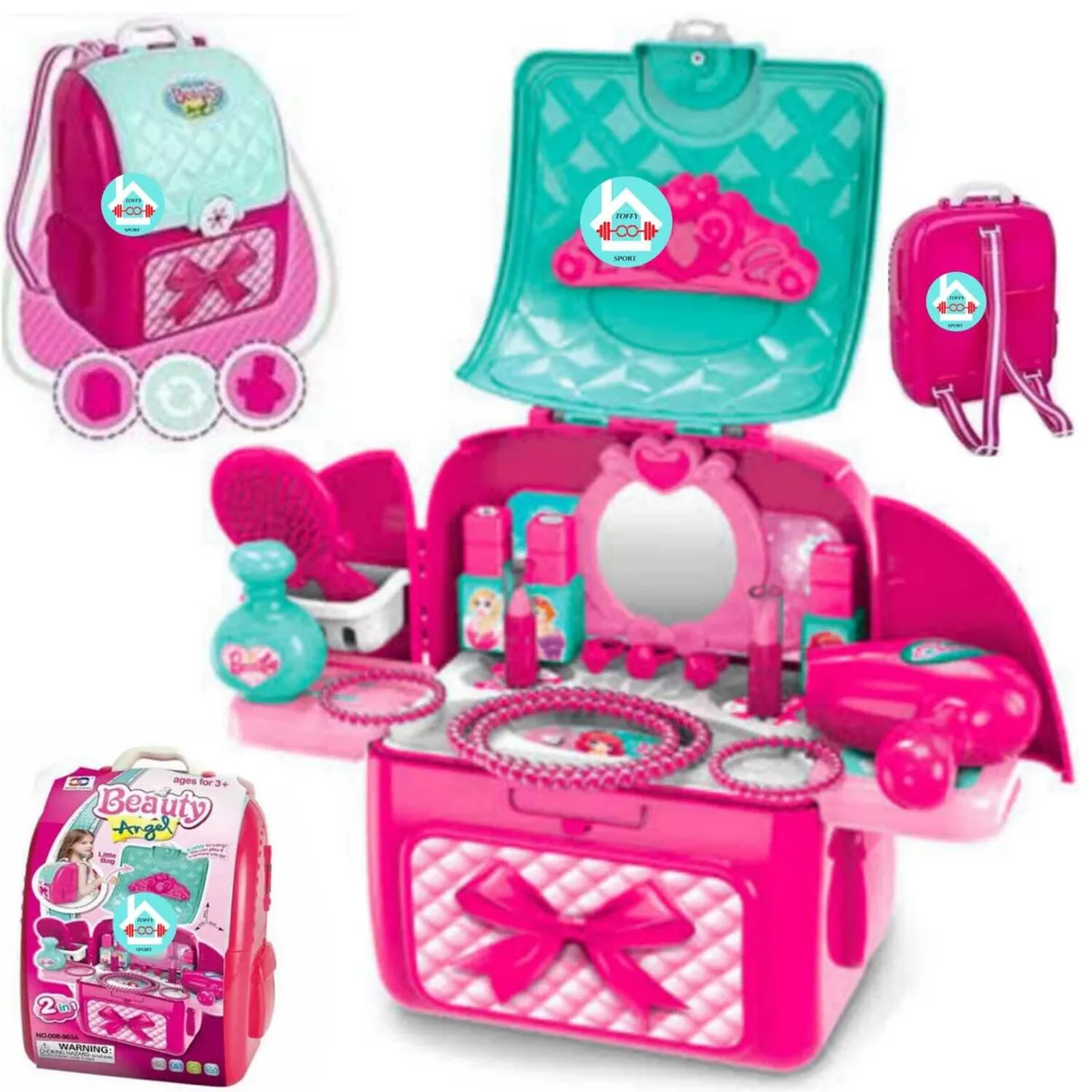 SET DE BELLEZA MODELO MOCHILA PARA NIÑAS 2 EN 1 - 1