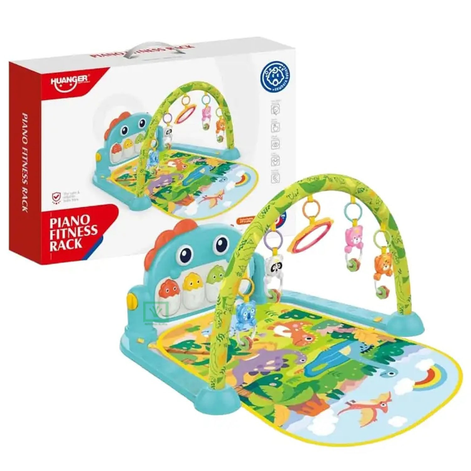 GIMNASIO PIANO PATADITA CON LUZ MUSICAL AZUL - 6