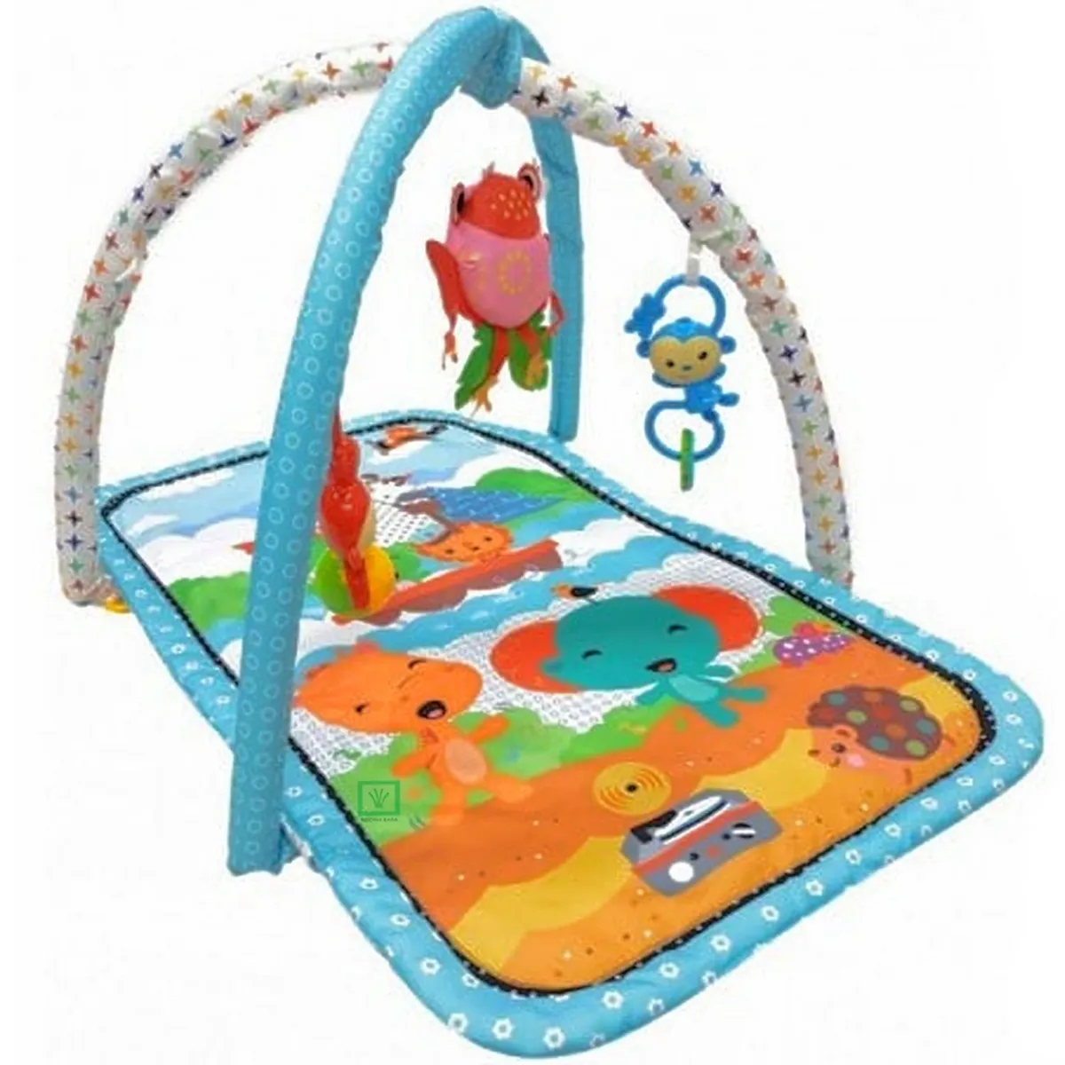 GIMNASIO IDEAL PARA BEBE CON JUGUETES ELEPHANT CELESTE - 2