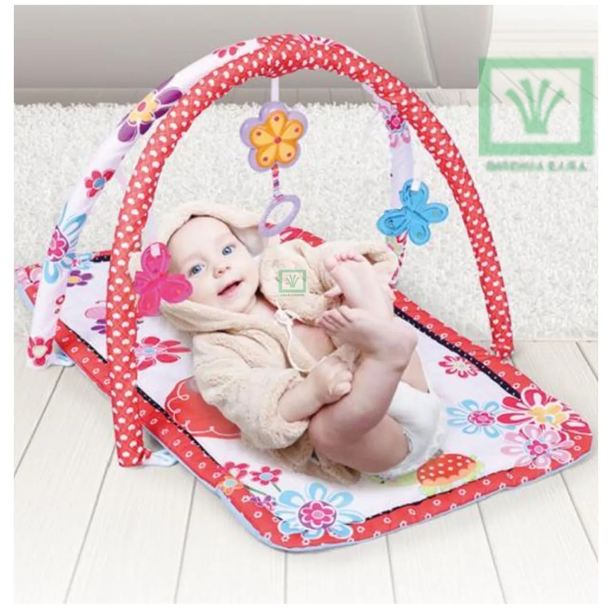 GIMNASIO IDEAL PARA BEBÉ CON JUGUETES ELEPHANT RED - 5