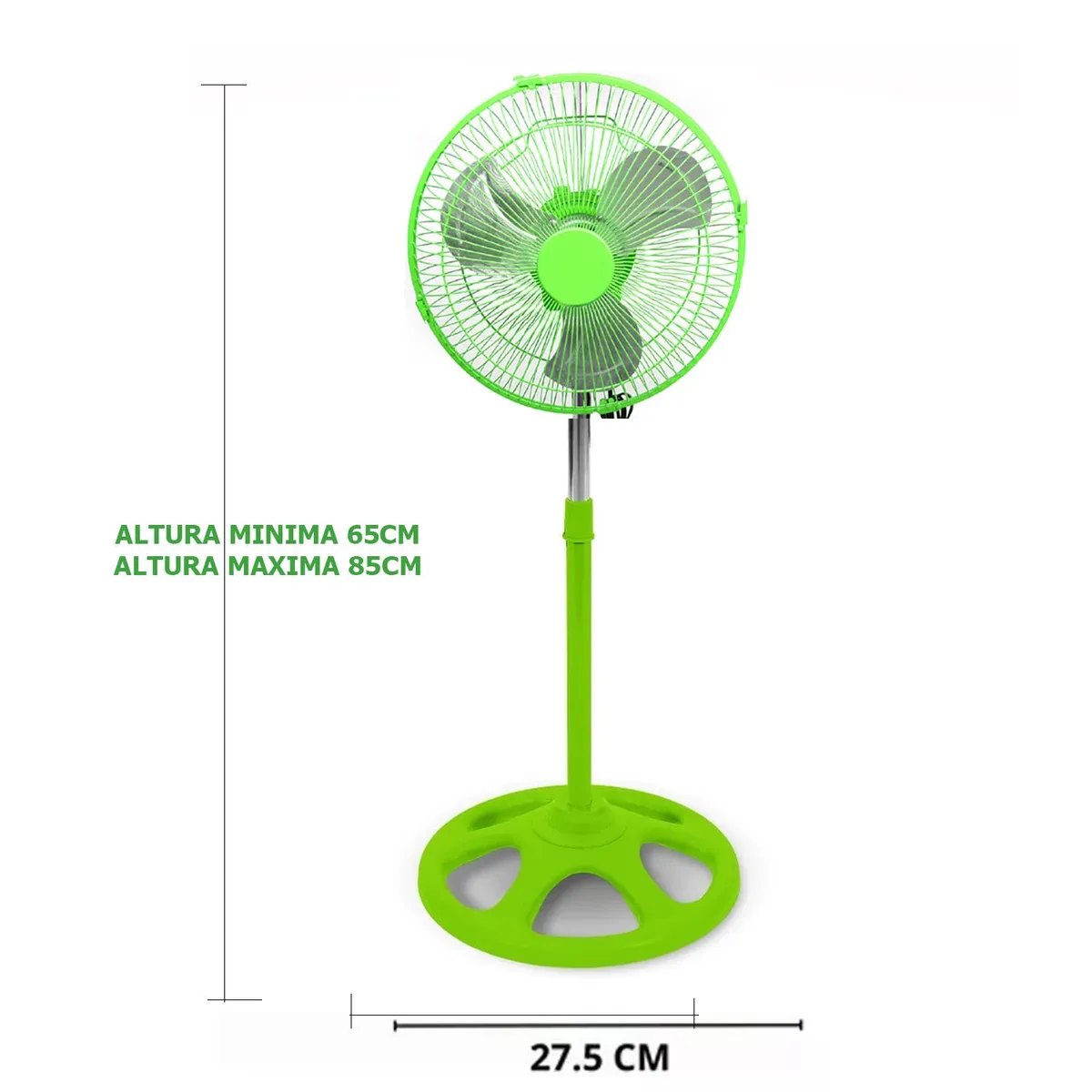 VENTILADOR PEDESTAL DE 10' VERDE 60 WATTS VERDE - 3
