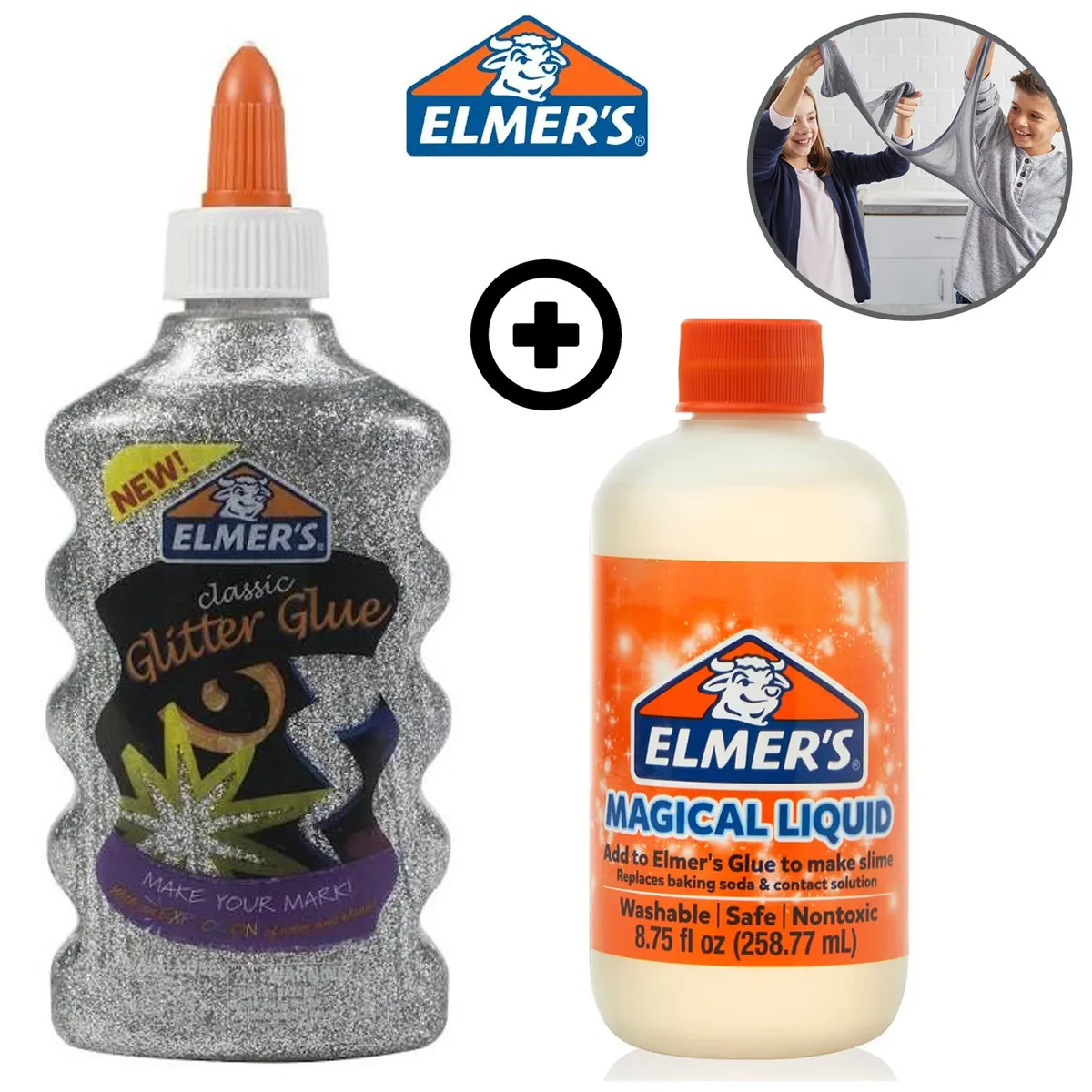 PACK HAZ SLIME GLITTER GLOW GRIS - 1