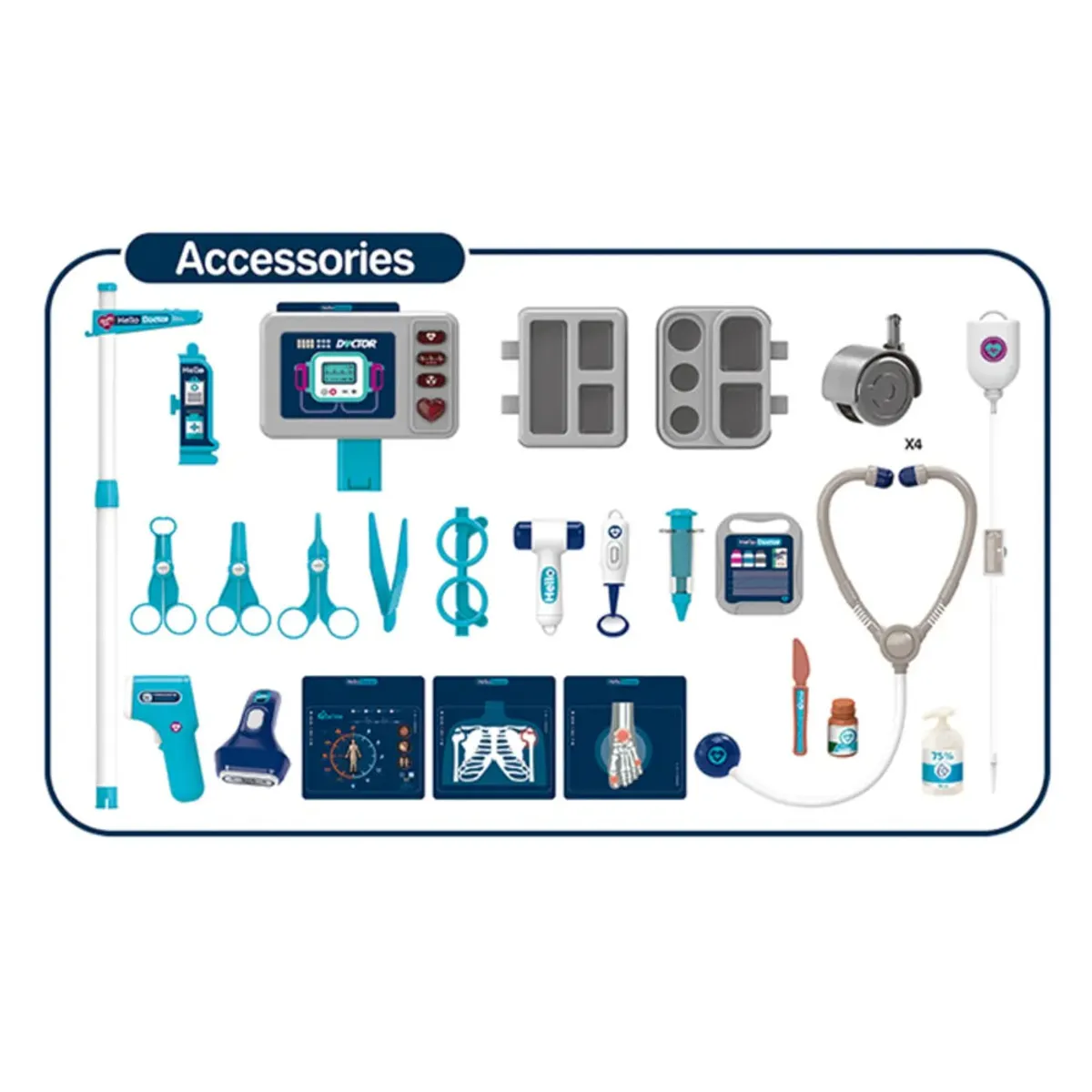 SET DE DOCTOR CARRITO MEDICO 37 PIEZAS - 3