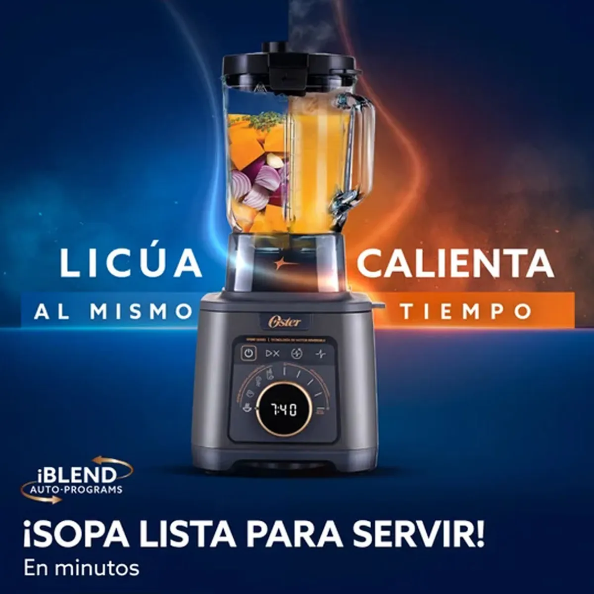 LICUADORA PROFESIONAL TITAN OSTER DE 2200 W CON 4 PROGRAMAS, 5 VELOCIDADES BLSTXT-XG - 3