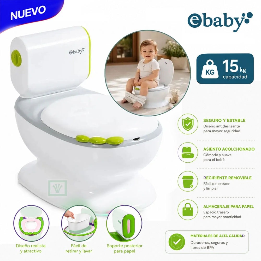 BACINILLA CLEANY- EB900-1 VERDE CLARO - 1