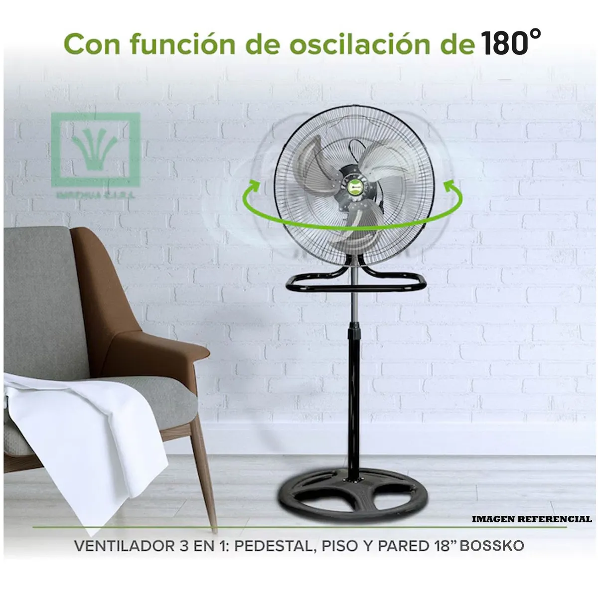 VENTILADOR PEDESTAL 3 EN 1 BK-8218VING DE 18' 200 WATTS - 3
