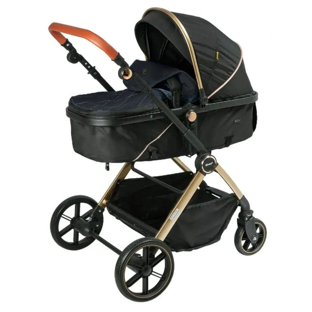 COCHE CUNA MOISÉS SIGNAL EBABY EB182 NEGRO - 2