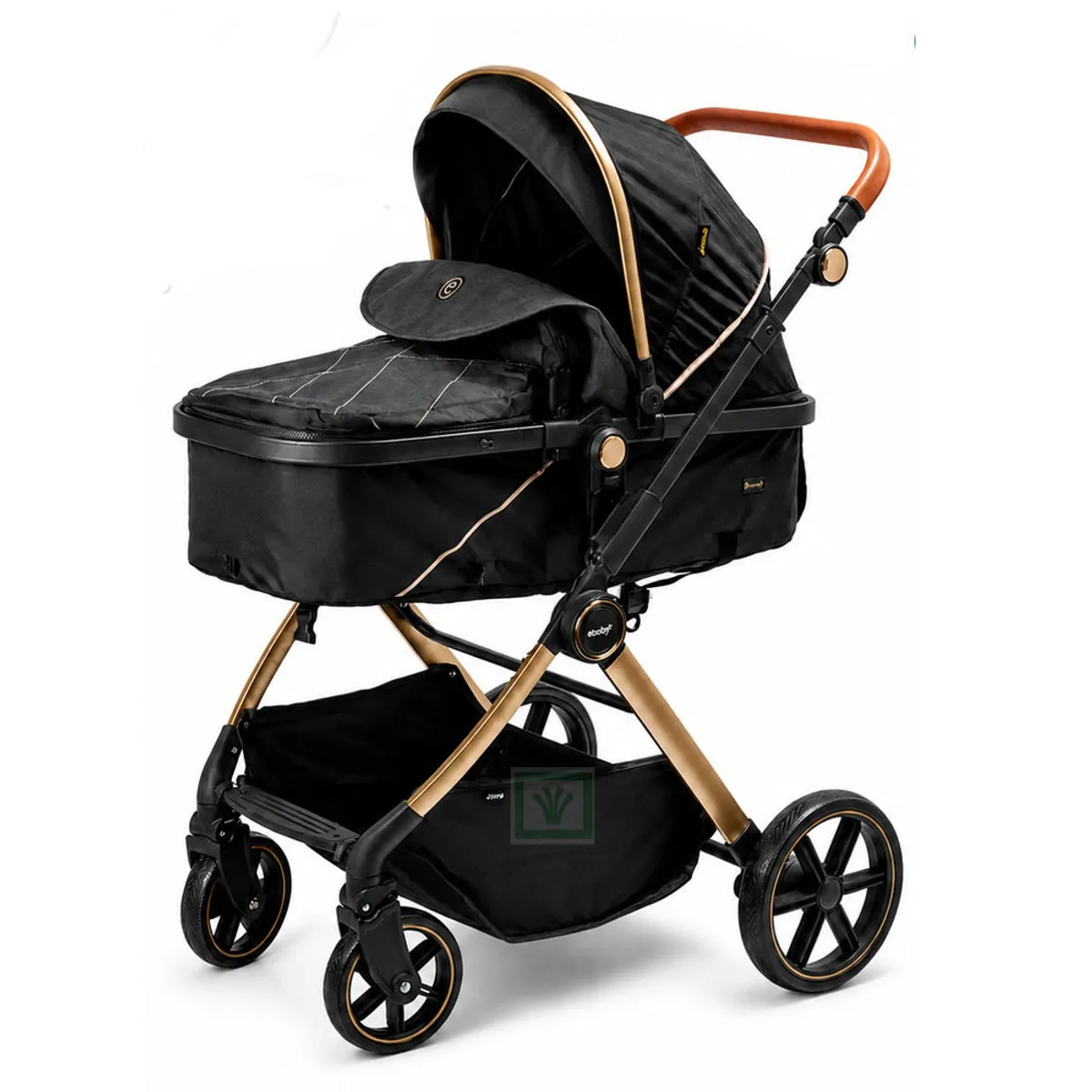 COCHE CUNA MOISÉS SIGNAL EBABY EB182 NEGRO - 3