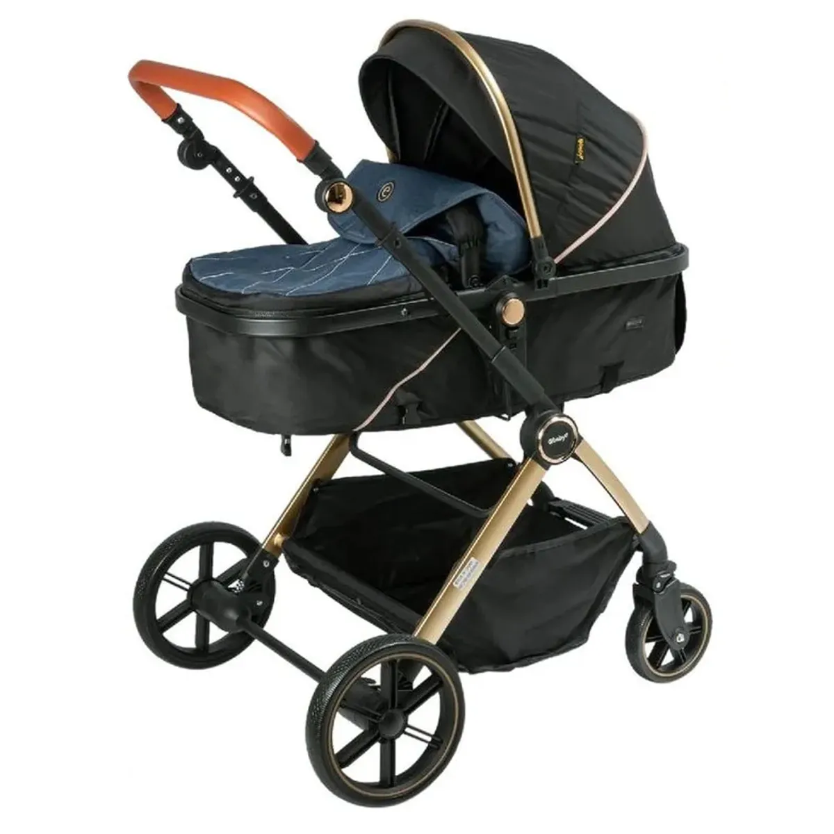 COCHE CUNA MOISÉS SIGNAL EBABY EB182 AZUL - 2