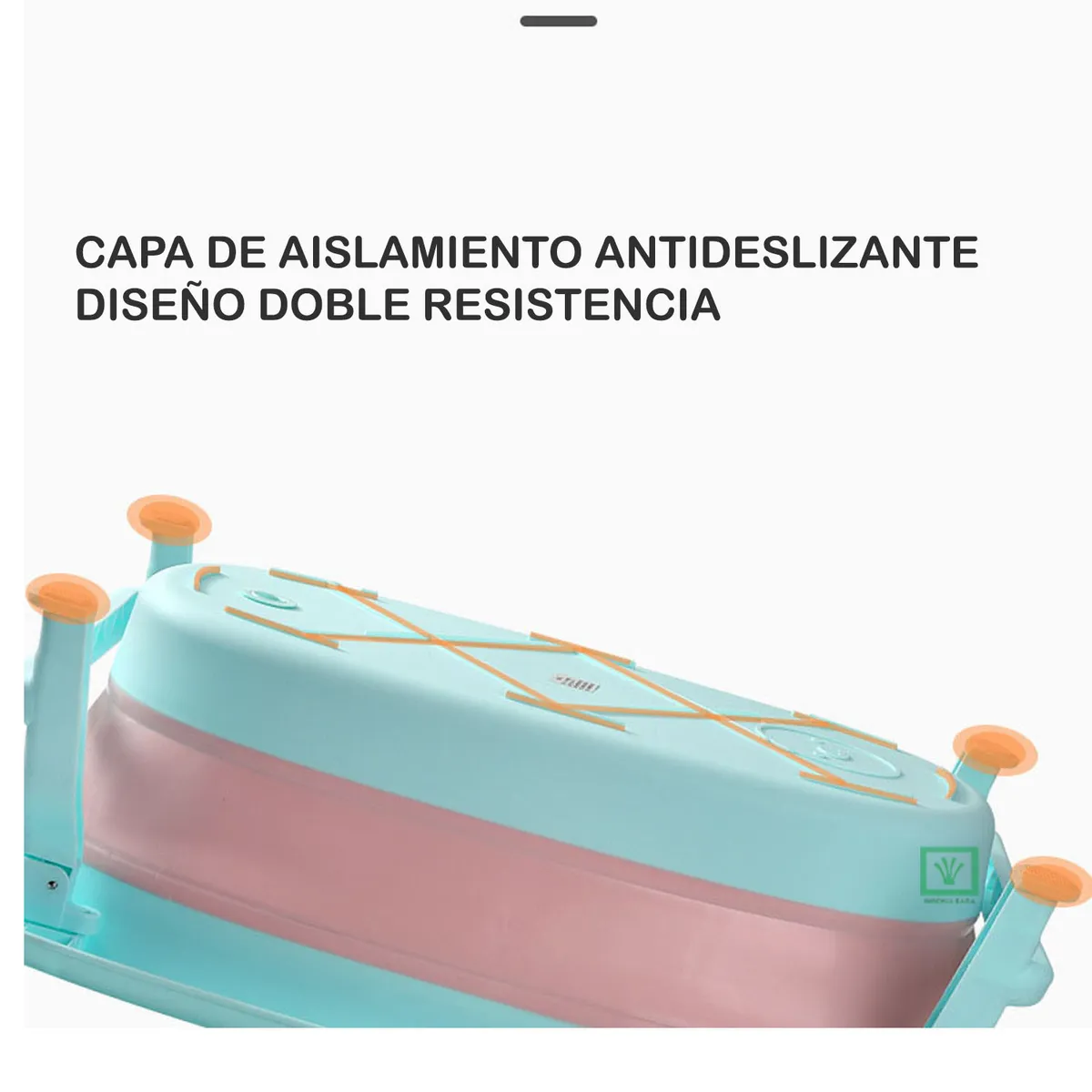 BAÑERA TINA DE BAÑO PLEGABLE CHANCHITO CELESTE - 7