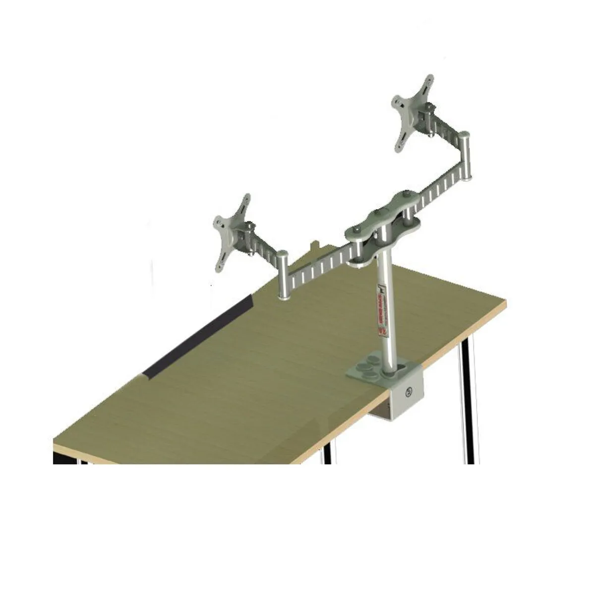 RACK PARA DOS MONITORES DOBLE BRAZO 14 A 27 - 1