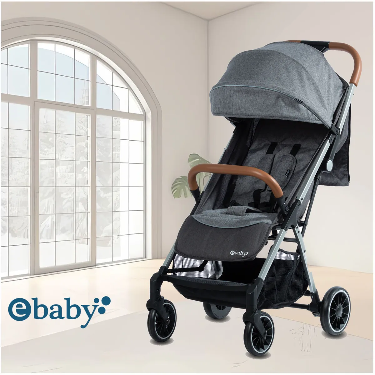 COCHE MALETA PARA BEBÉ «SOFI» DE FÁCIL PLEGADO DARK GRAY - 3