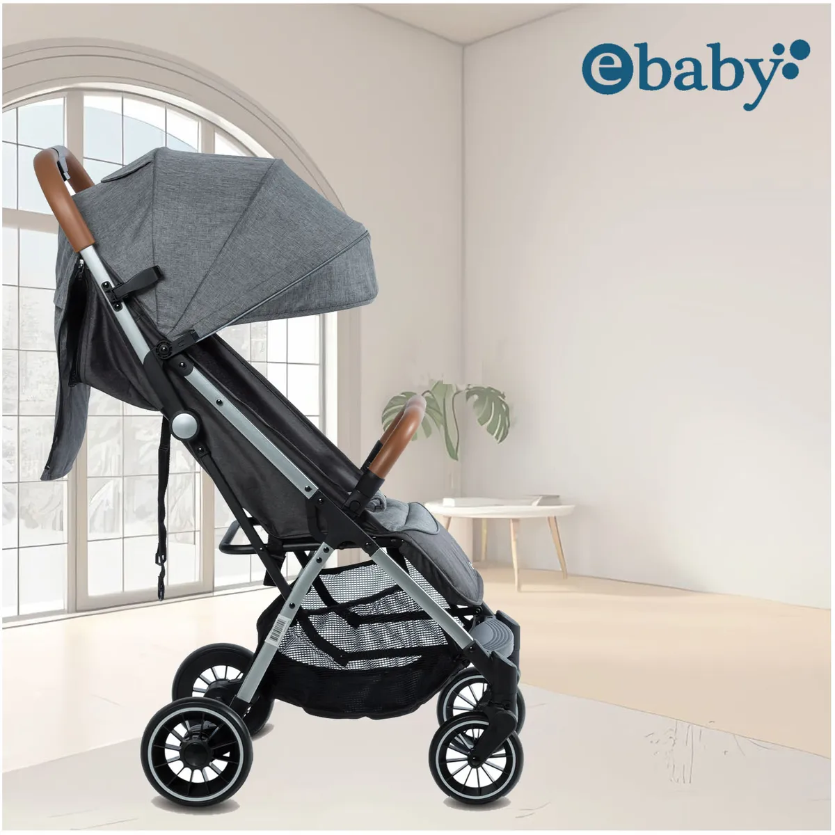COCHE MALETA PARA BEBÉ «SOFI» DE FÁCIL PLEGADO DARK GRAY - 4