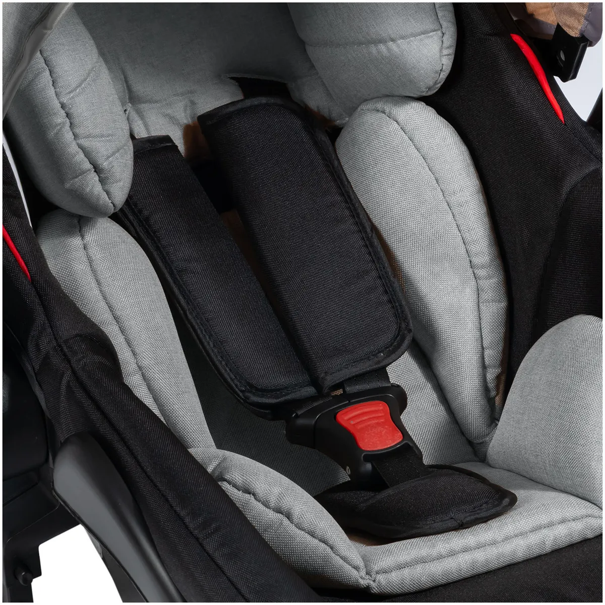 COCHE CUNA MOISÉS DE LUJO «COMFORT» CON PORTA BEBÉ GRIS - 6