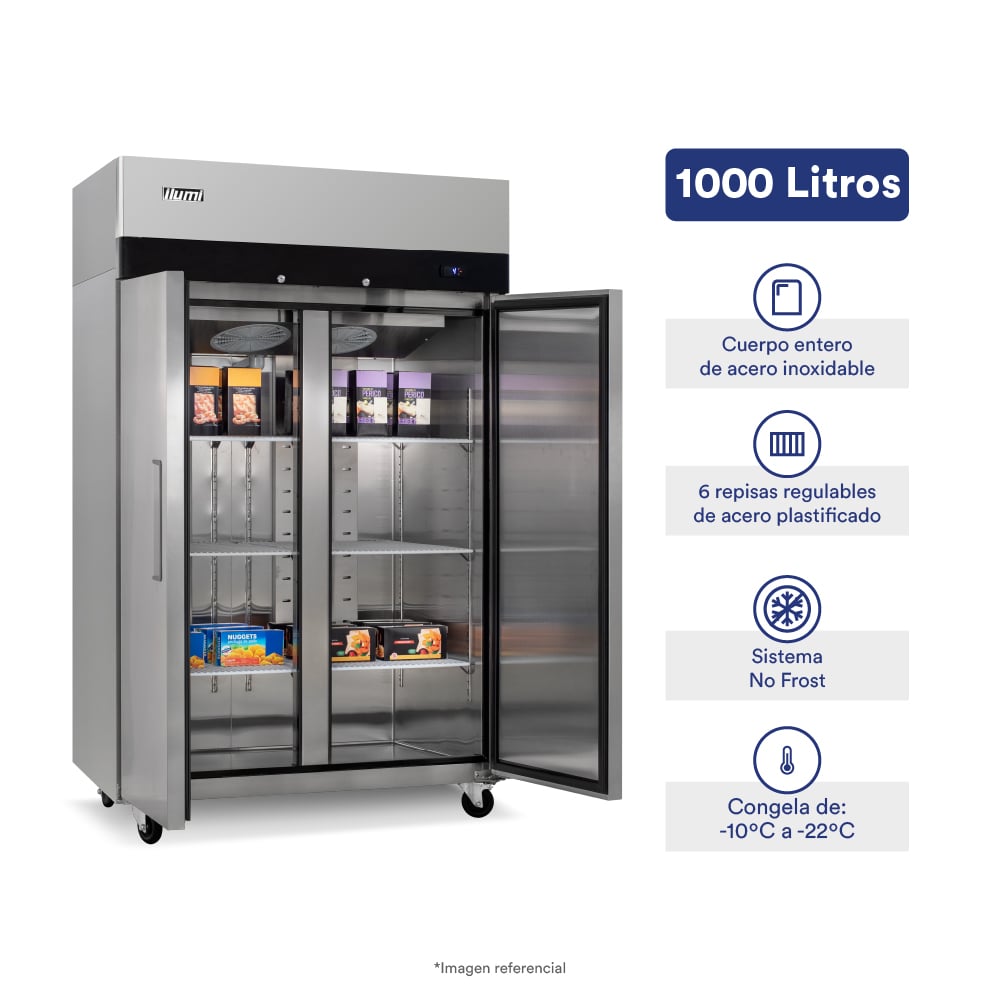 ARMARIO ILUMI FRIGORÍFICO FAN COOLING 2 PUERTAS AF11002FC 1000L - 1