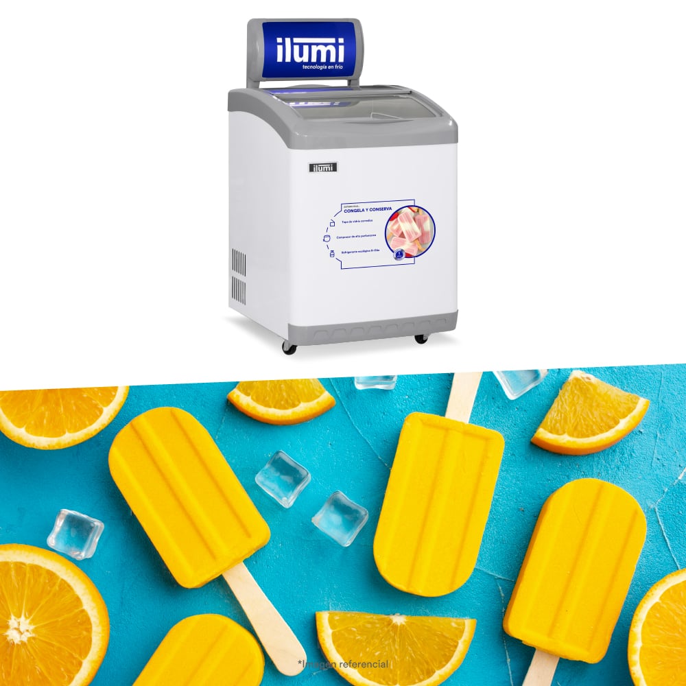 CONGELADOR DUAL ILUMI TAPA VIDRIO DE 160 LTS - 3