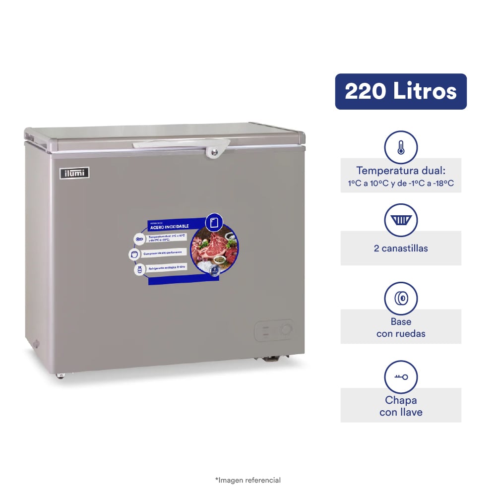 CONGELADOR ILUMI TFI-2200DG 220 LITROS DUAL - 1