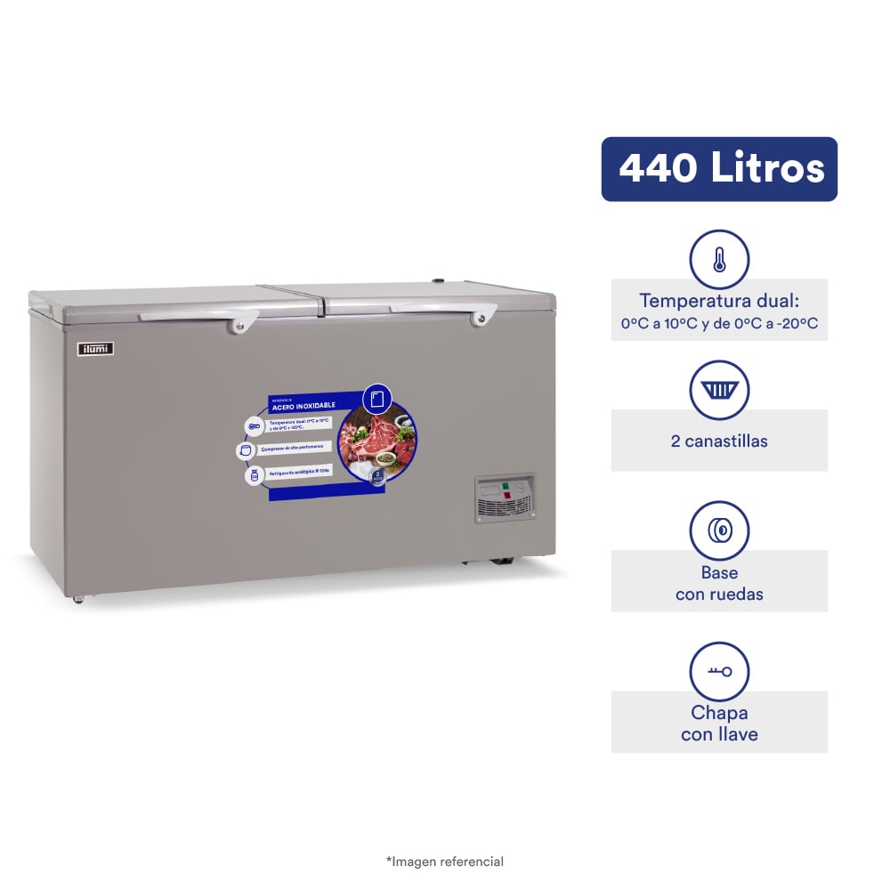 CONGELADOR DUAL ILUMI DE 440 LITROS - 1