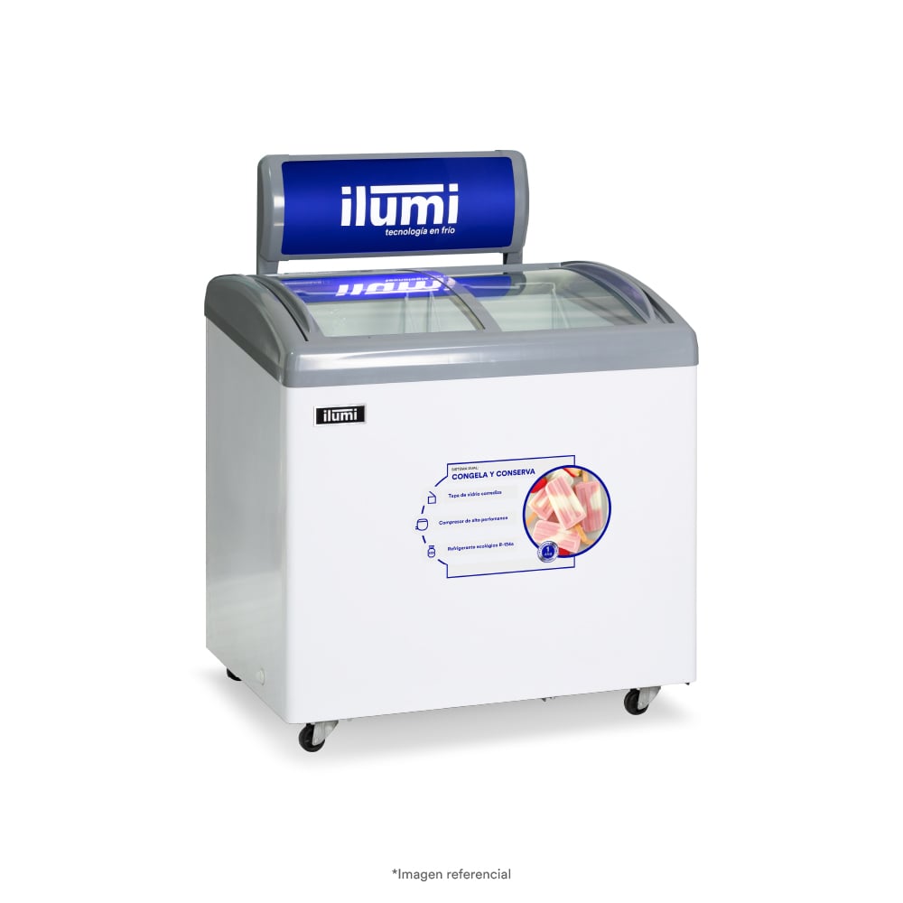 CONGELADOR ILUMI TF-2600 260 LTS DUAL TAPA VIDRIO - 2