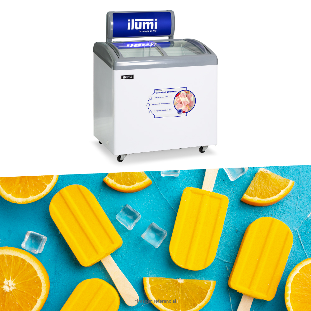 CONGELADOR ILUMI TF-2600 260 LTS DUAL TAPA VIDRIO - 3