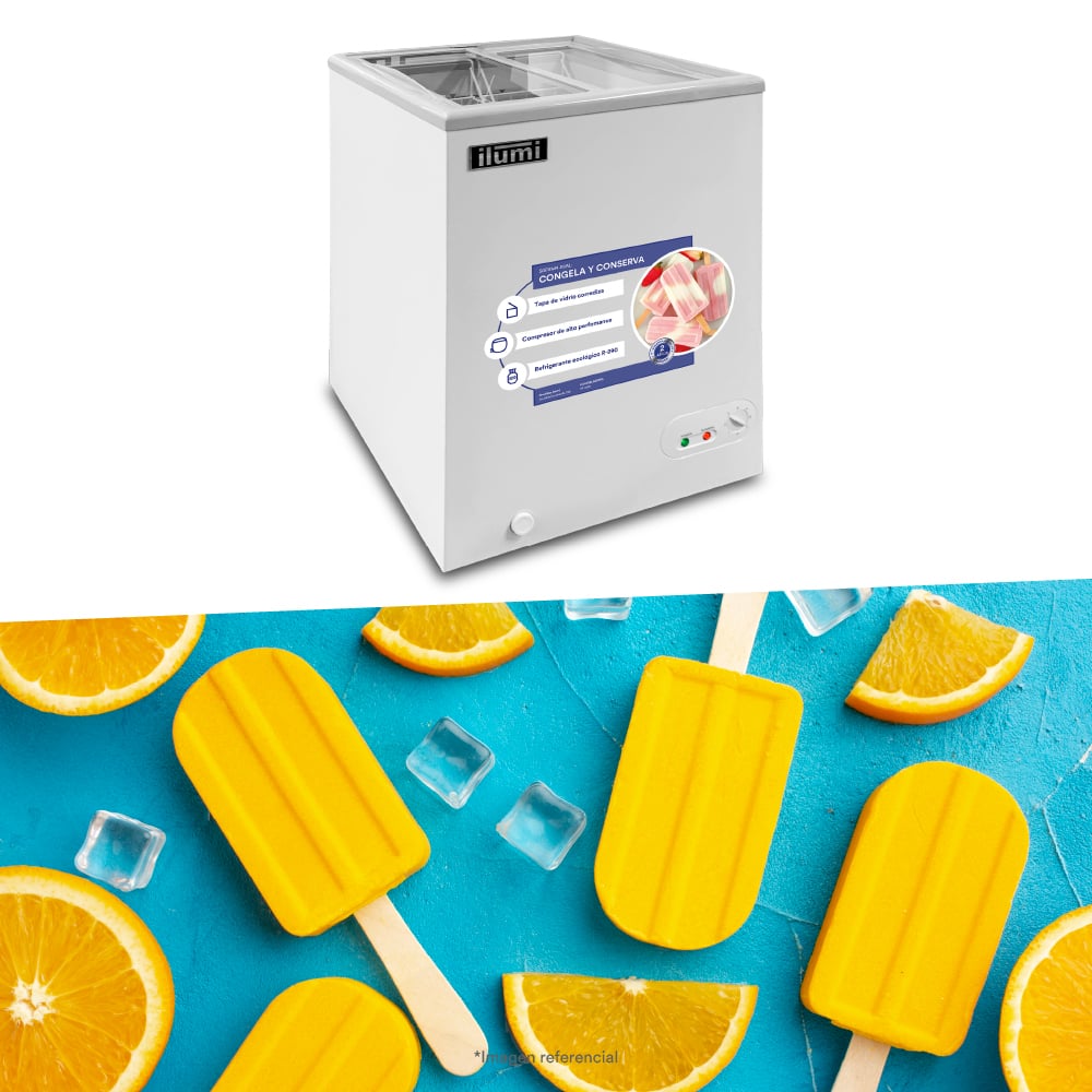CONGELADOR ILUMI TF-1100 110 LTS TAPA VIDRIO - 3
