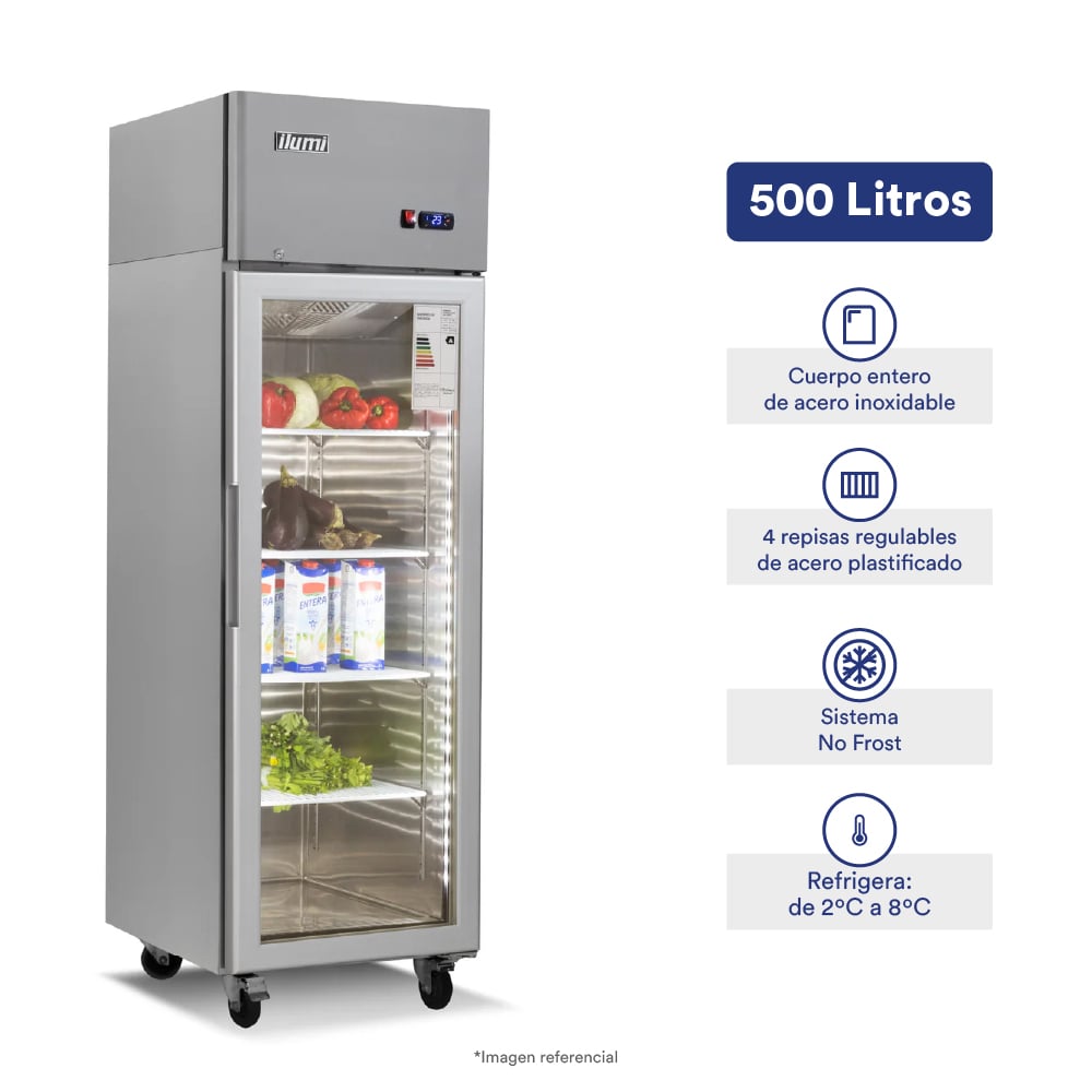 ARMARIO FRIGORÍFICO CONSERVADOR ILUMI DE 500L - 1