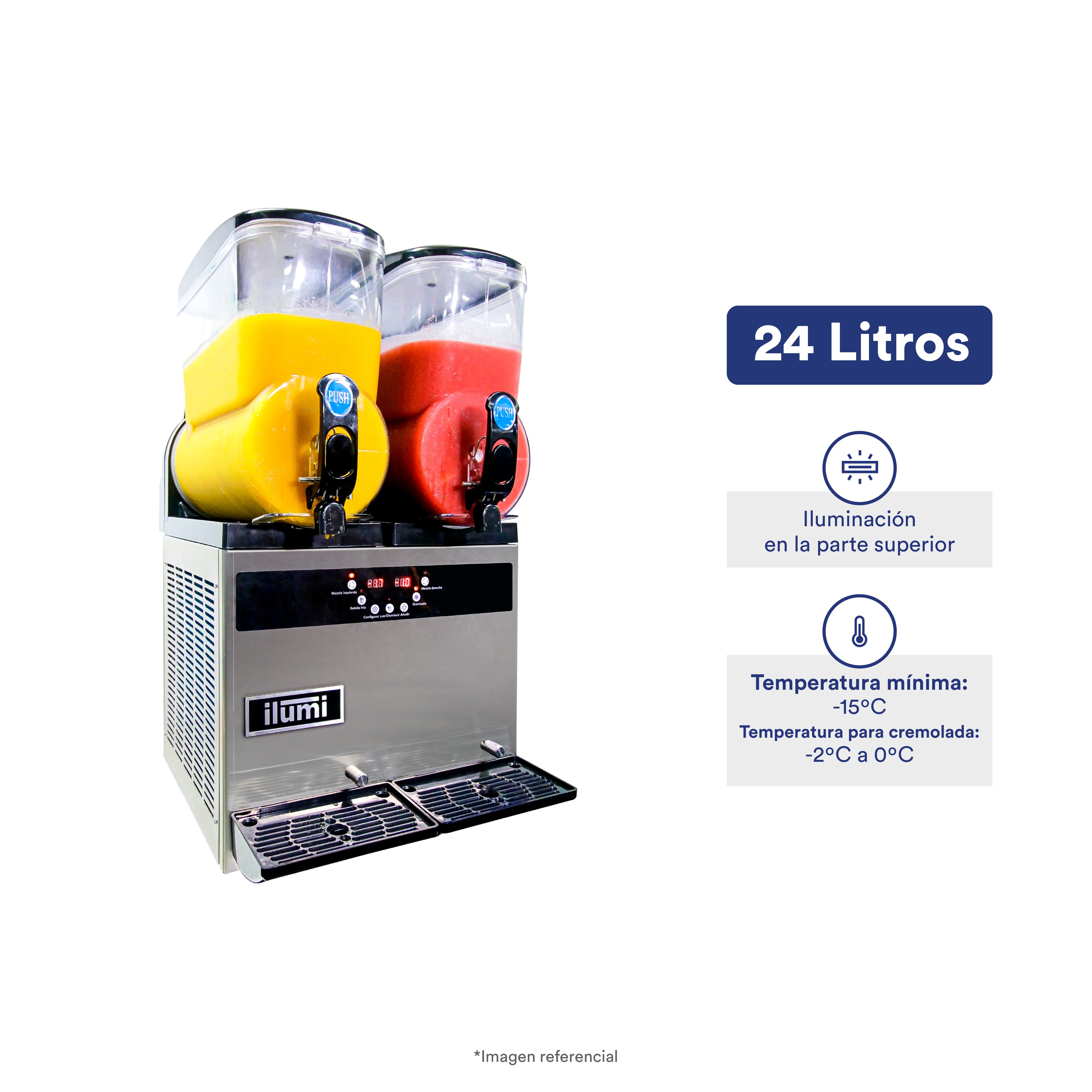 DISPENSADOR DE CREMOLADAS ILUMI 2 TOLVAS - 1