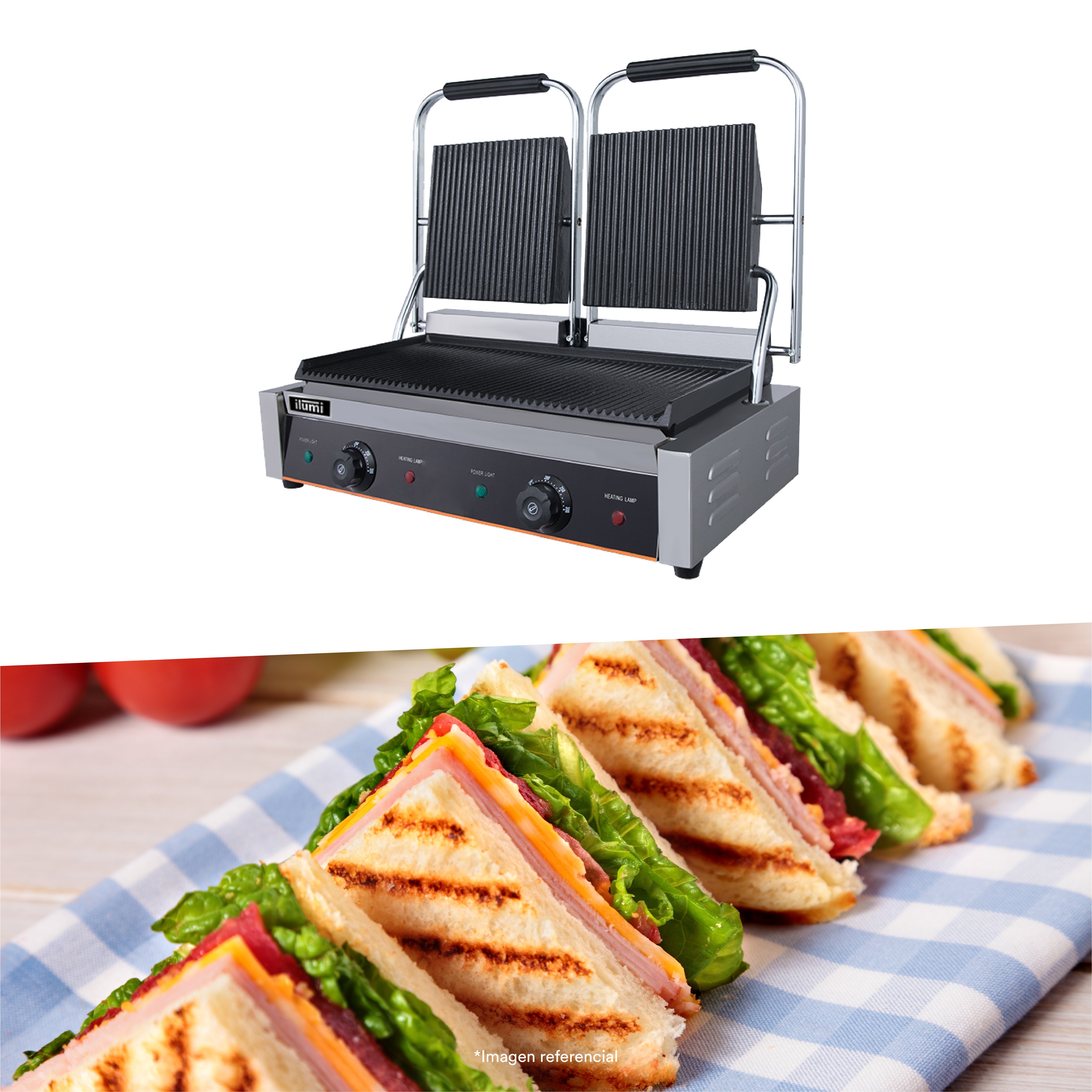 PANINI GRILL ILUMI PG-02 DUAL - 2