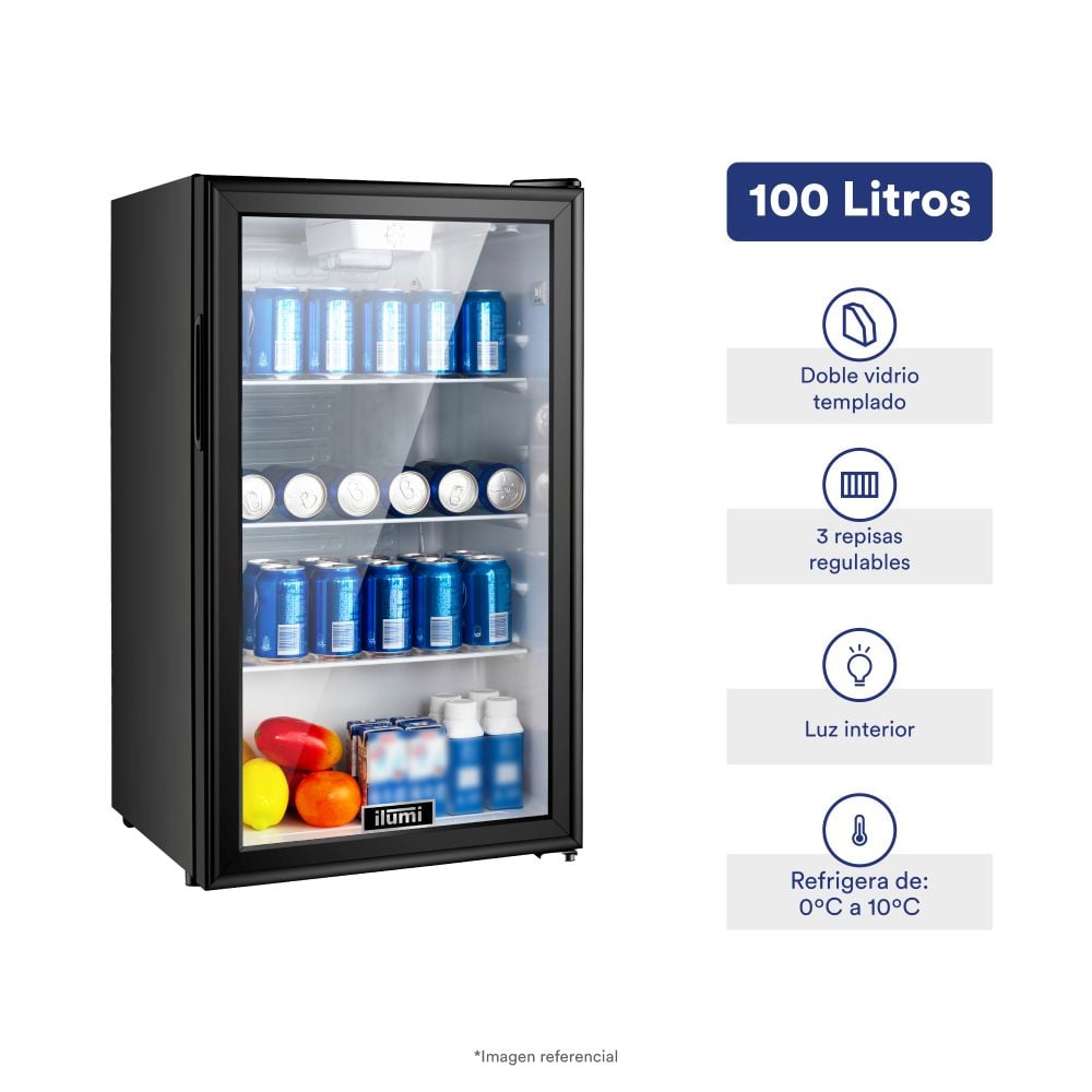VISICOOLER ESTÁTICO ILUMI DE 100 LITROS - 1
