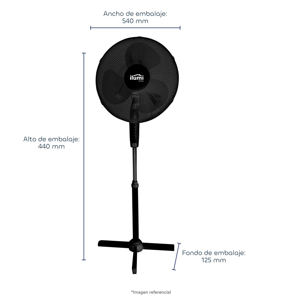 VENTILADOR DE PEDESTAL ILUMI IL-16 - 2