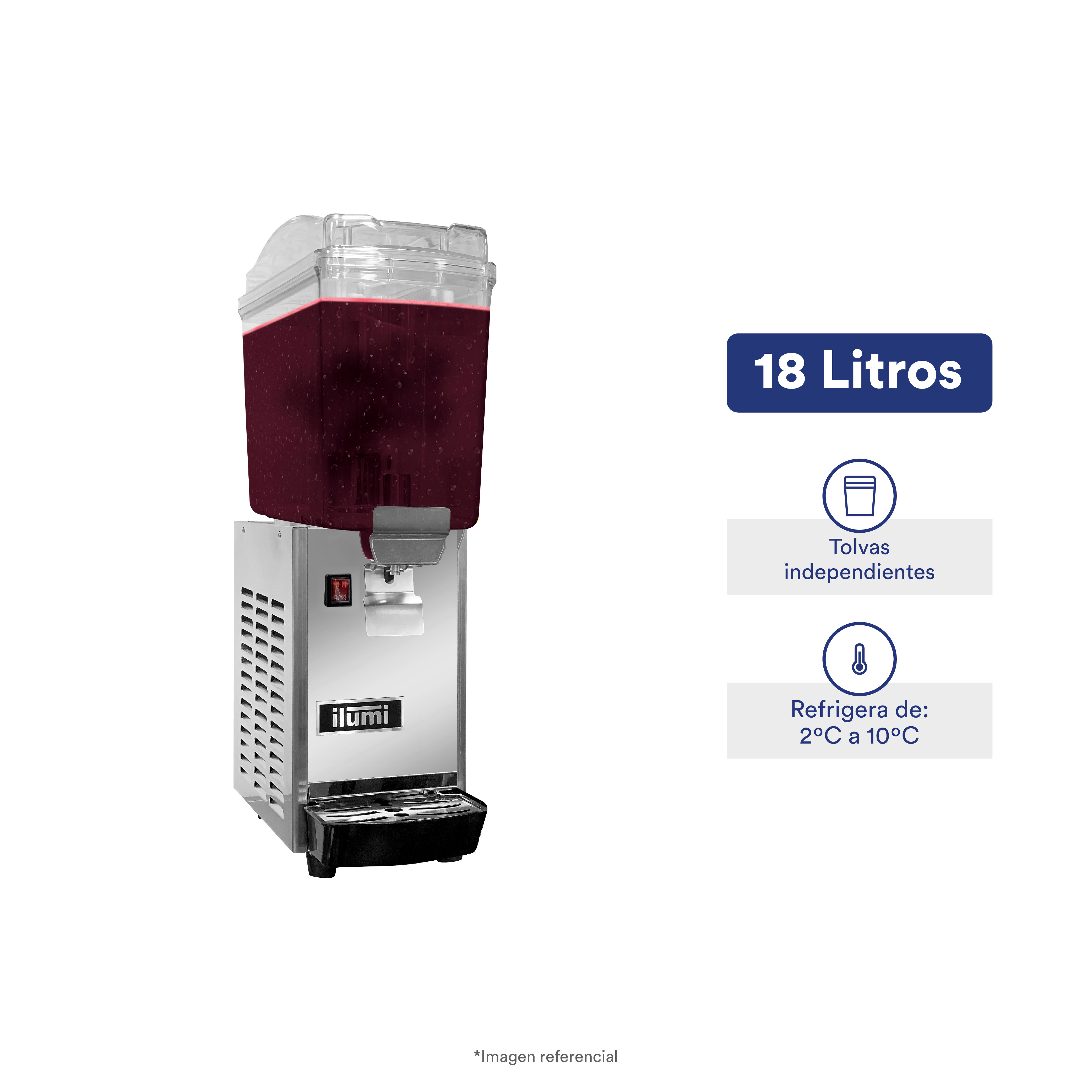 DISPENSADOR DE JUGOS ILUMI DE 18 LITROS - 1