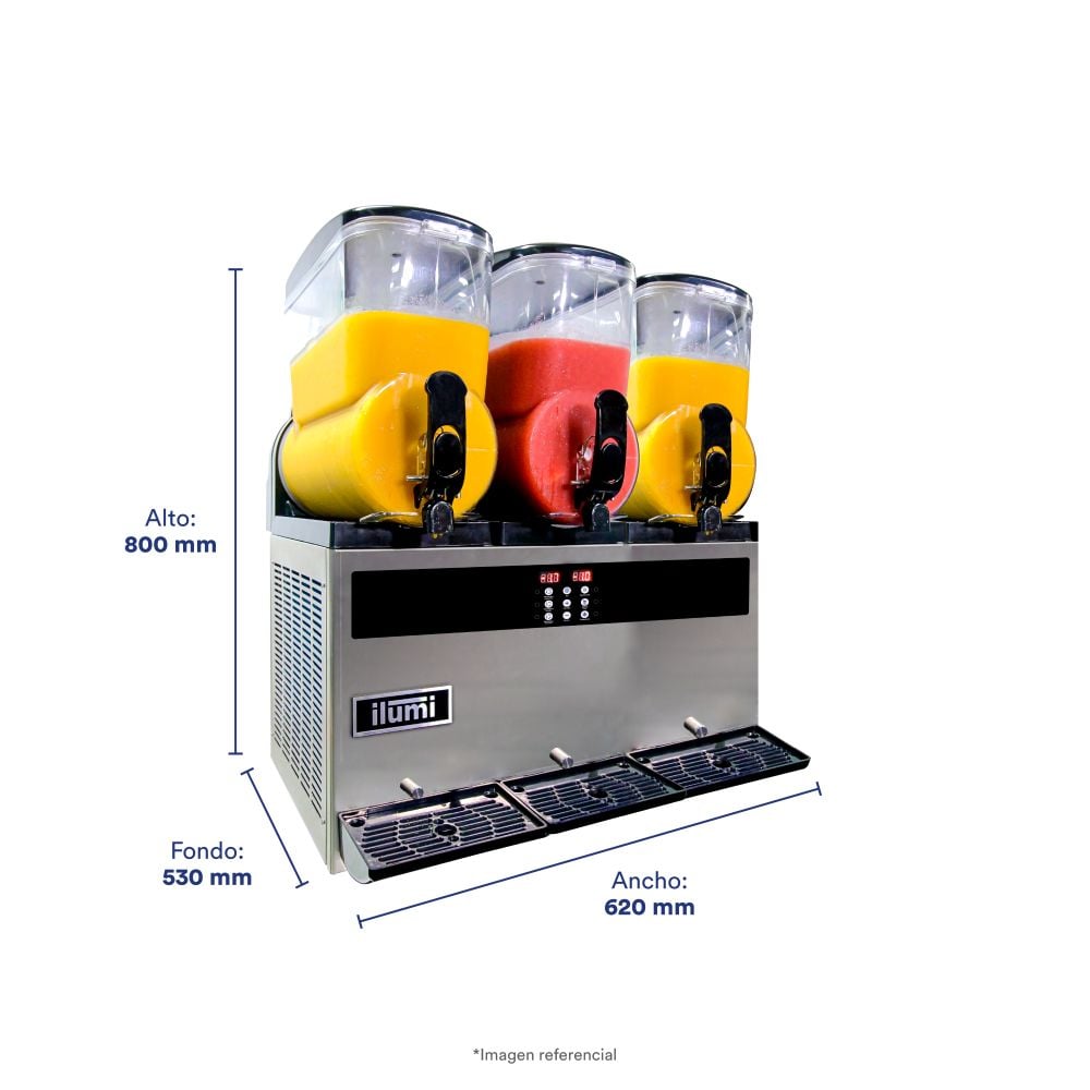 MÁQUINA CREMOLADERA ILUMI CON 3 TOLVAS DE 36 LITROS - 2