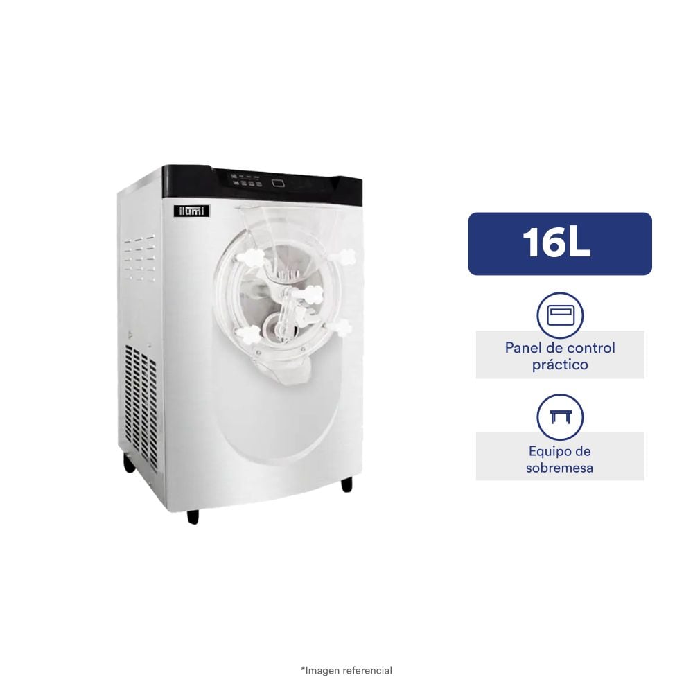 MÁQUINA DE HELADO ARTESANAL ILUMI DE HASTA 16 LITROS POR HORA - 1