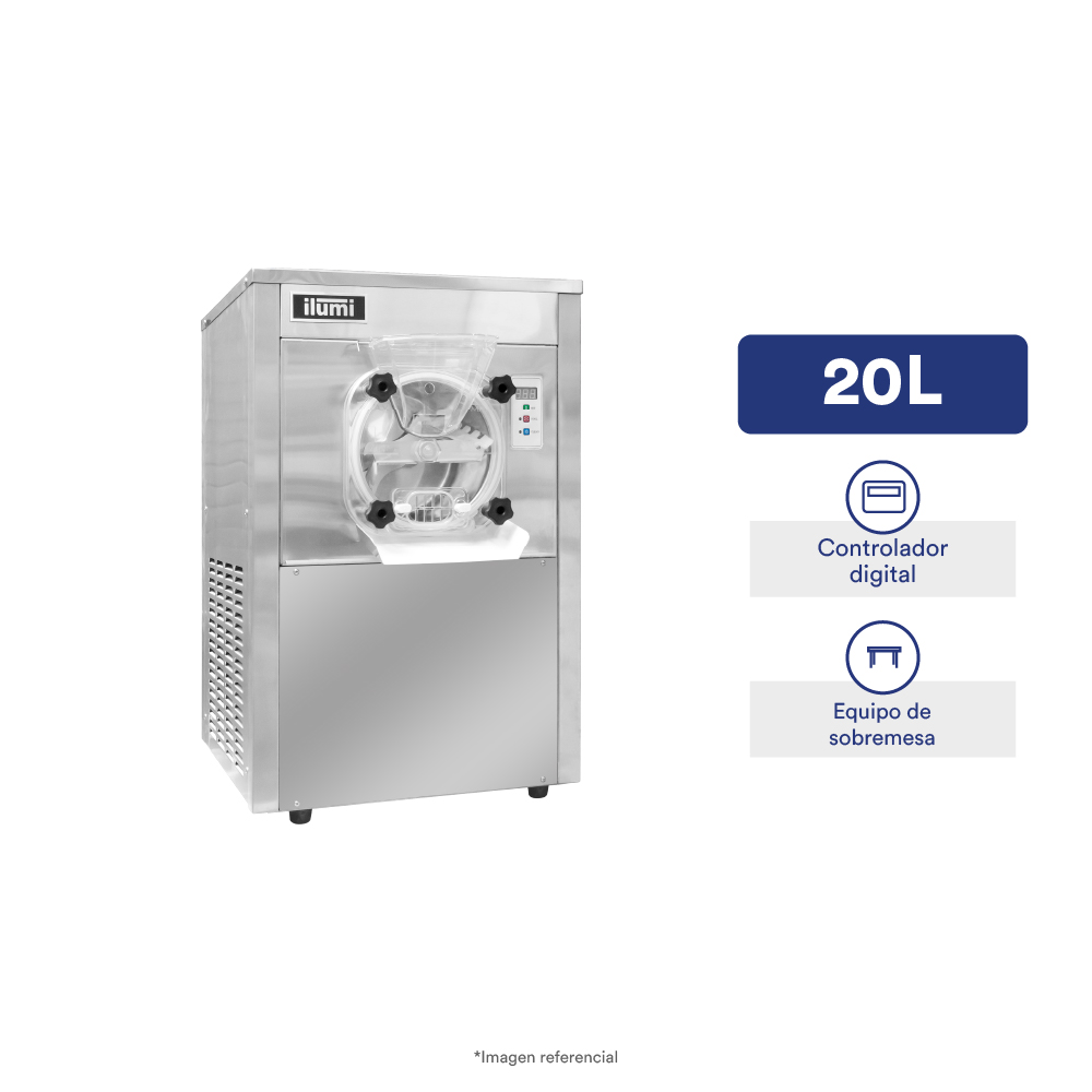 MÁQUINA DE HELADO ARTESANAL DE SOBREMESA DE HASTA 20 LITROS POR HORA - 1