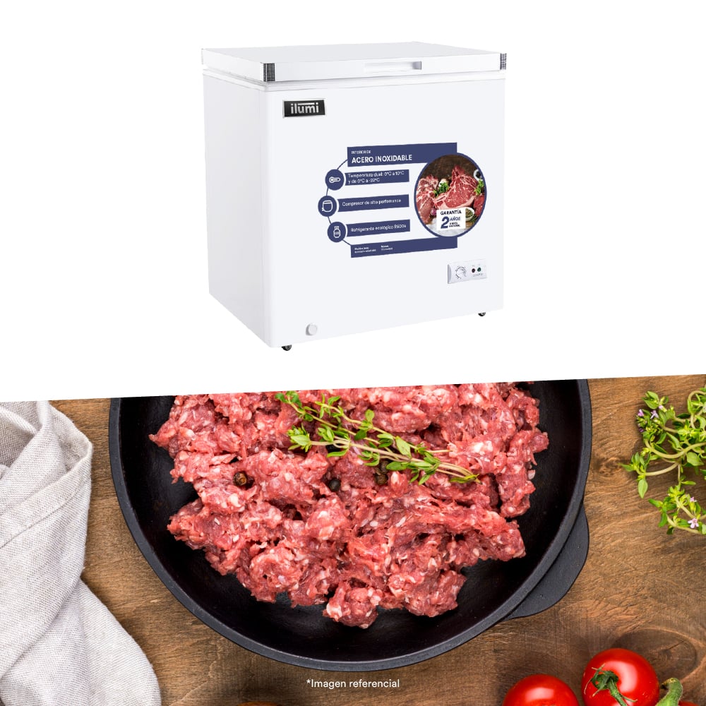 CONGELADOR DUAL ILUMI 110 LITROS BLANCO - 2