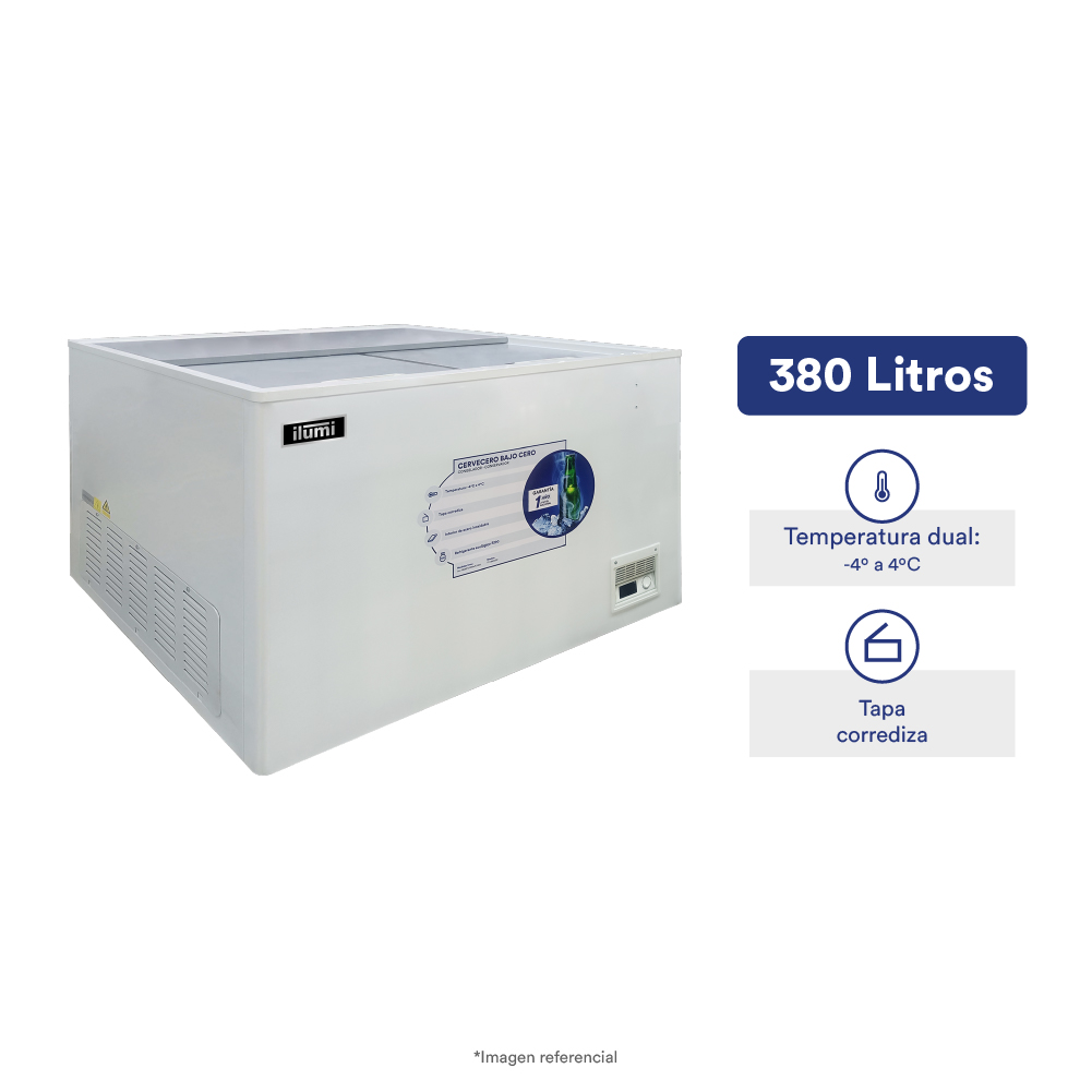 CONGELADOR ILUMI PARA CERVEZAS DE 380 LITROS - 1