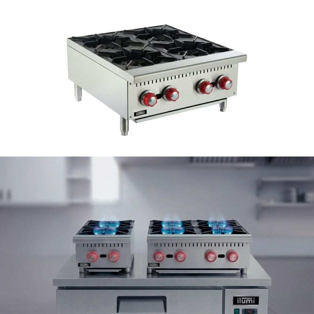 COCINA INDUSTRIAL ILUMI DE SOBREMESA A GAS CON 4 HORNILLAS - 2