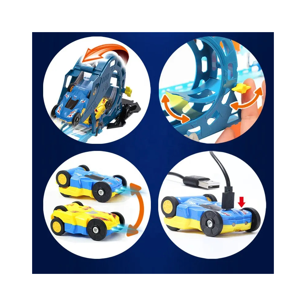 PISTA TENGLEADER 84 PIEZAS 3 NIVELES CARRITO RECARGABLE - 1