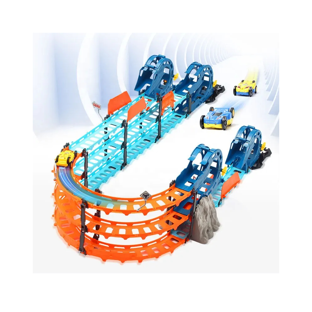 PISTA TENGLEADER 84 PIEZAS 3 NIVELES CARRITO RECARGABLE - 3