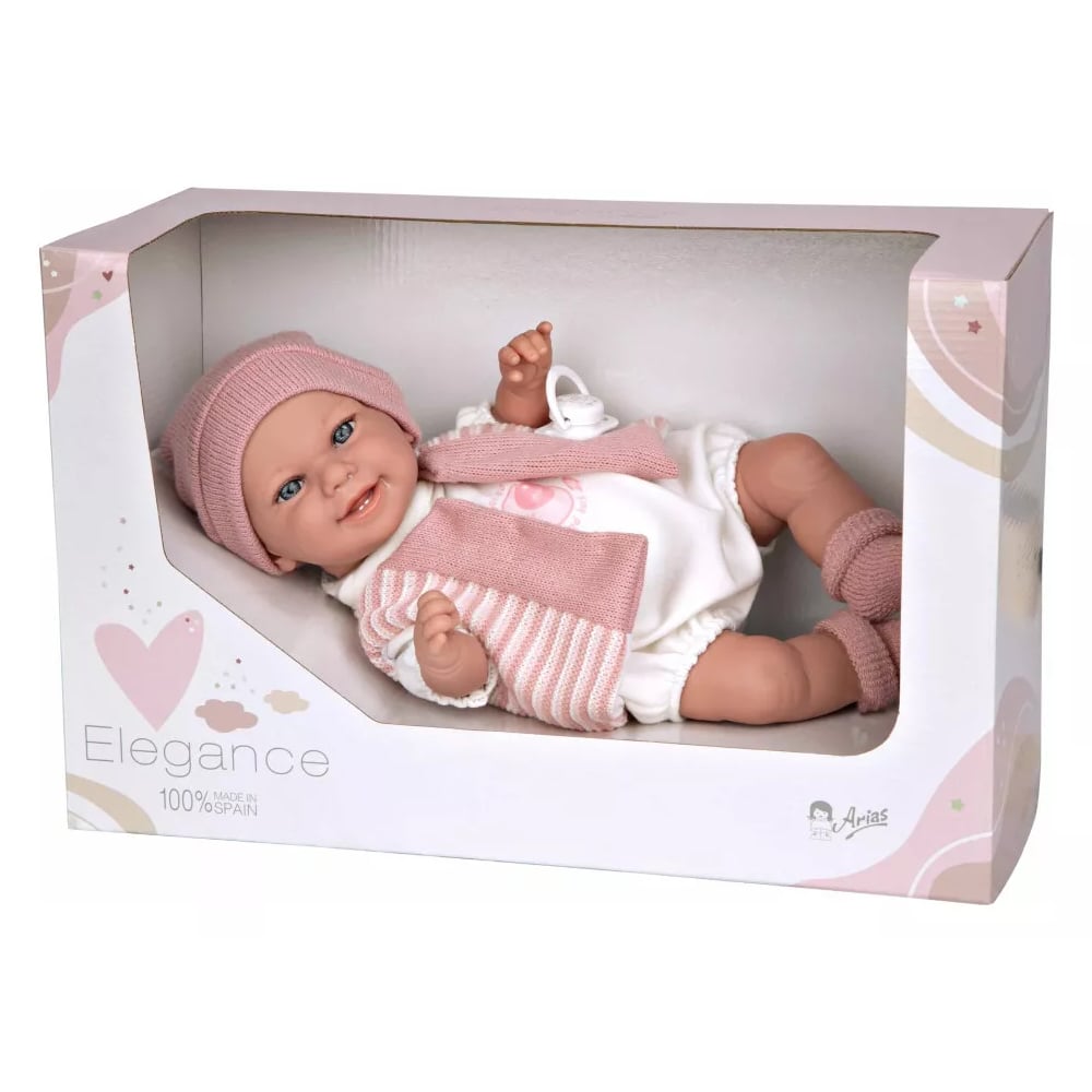 MUÑECA ELEGANCE 35 CM BABYTO ROSA CON MECANISMO RISA 60795 - 1