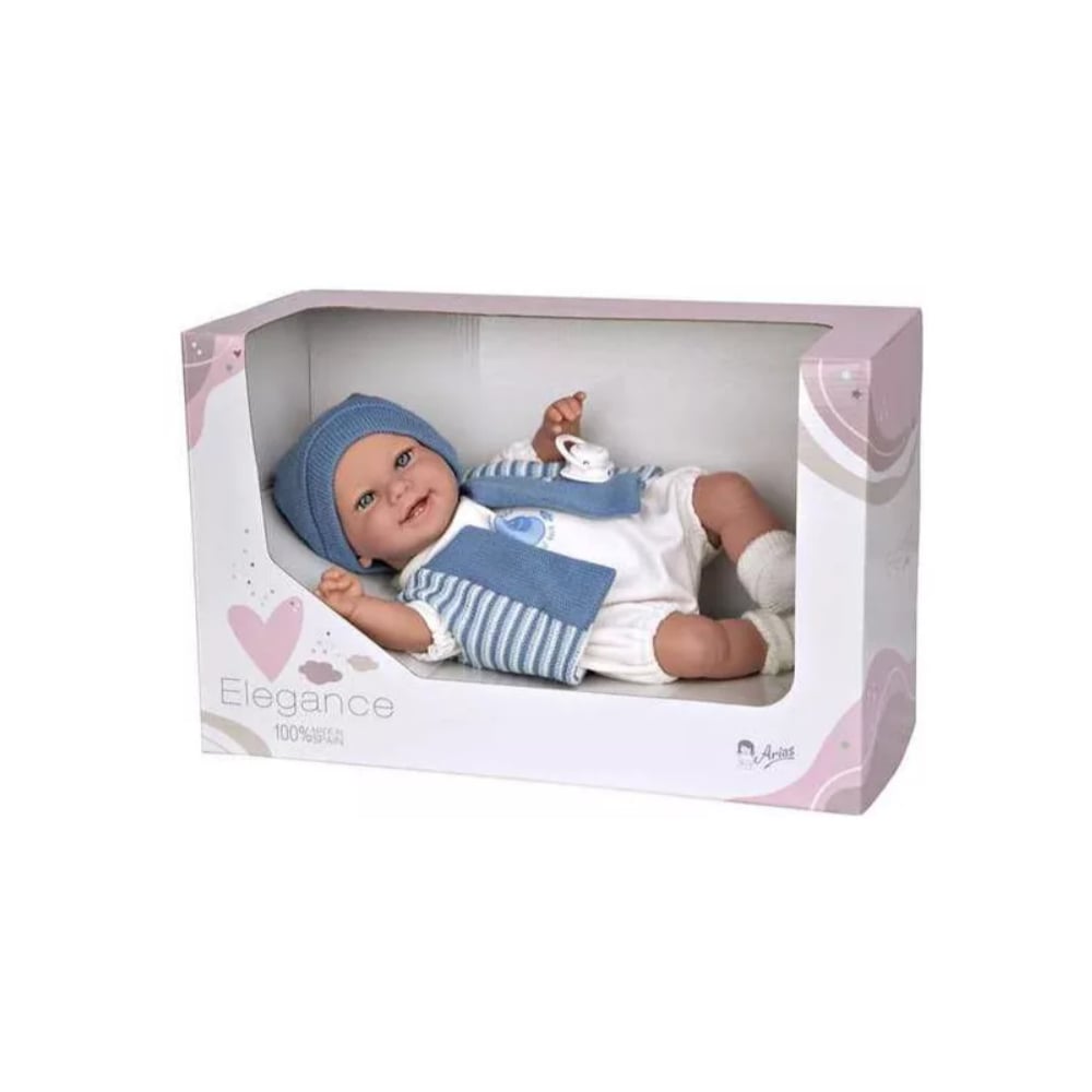 MUÑECA ELEGANCE 35 CM BABYTO AZUL CON MECANISMO RISA 60796 - 1