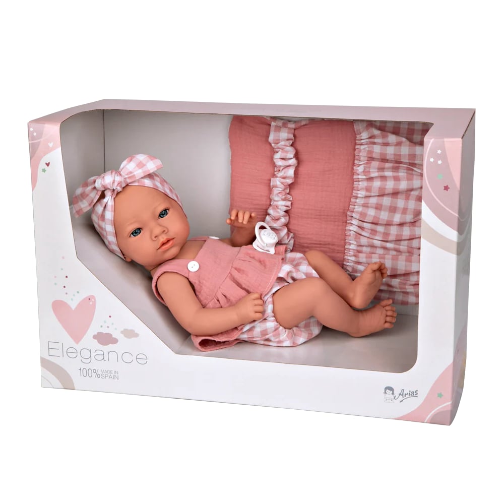 MUÑECA ELEGANTE 38CM COLOR ROSA CON BOLSO ARIAS 60798 - 2