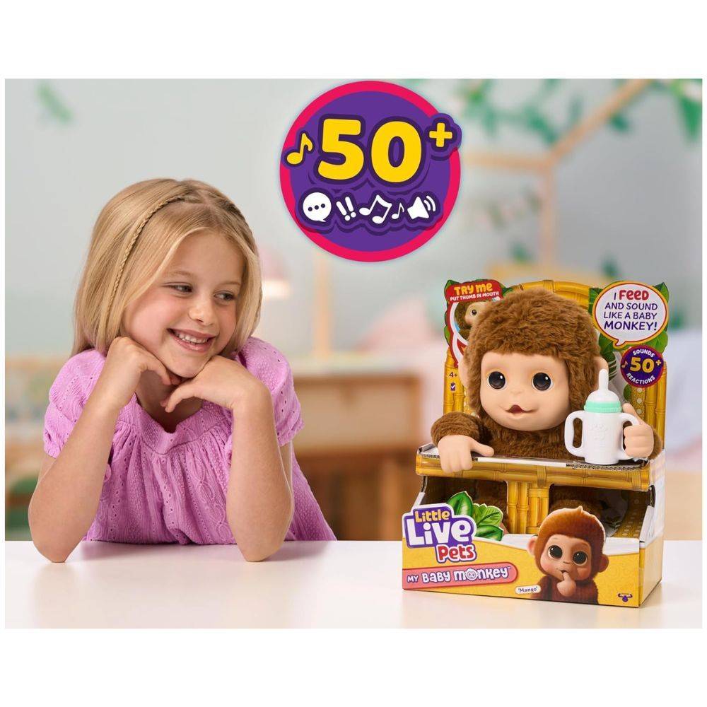 LITTLE LIVE PETS MONO BEBE CON 50 SONIDOS - 1