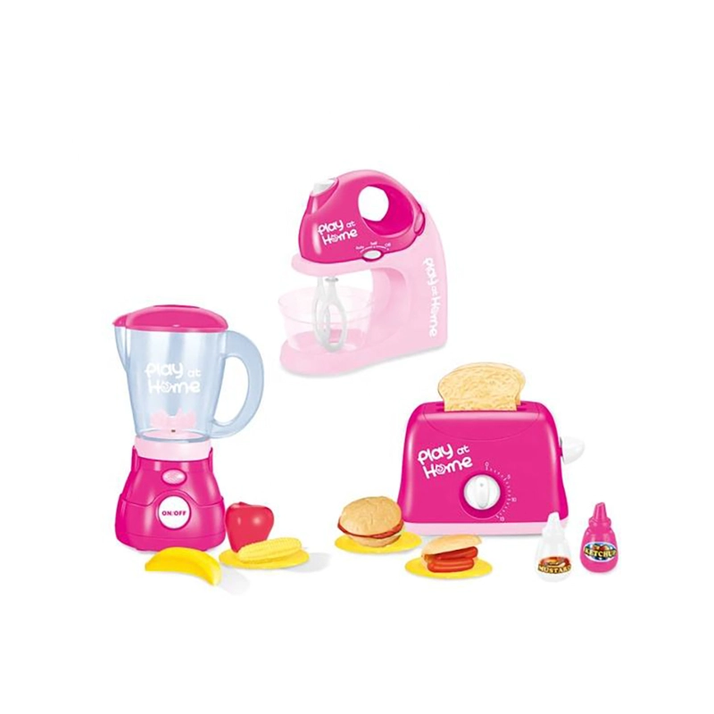 SET JUGUETE BATIDORA LICUADORA Y TOSTADORA ROSA - 1