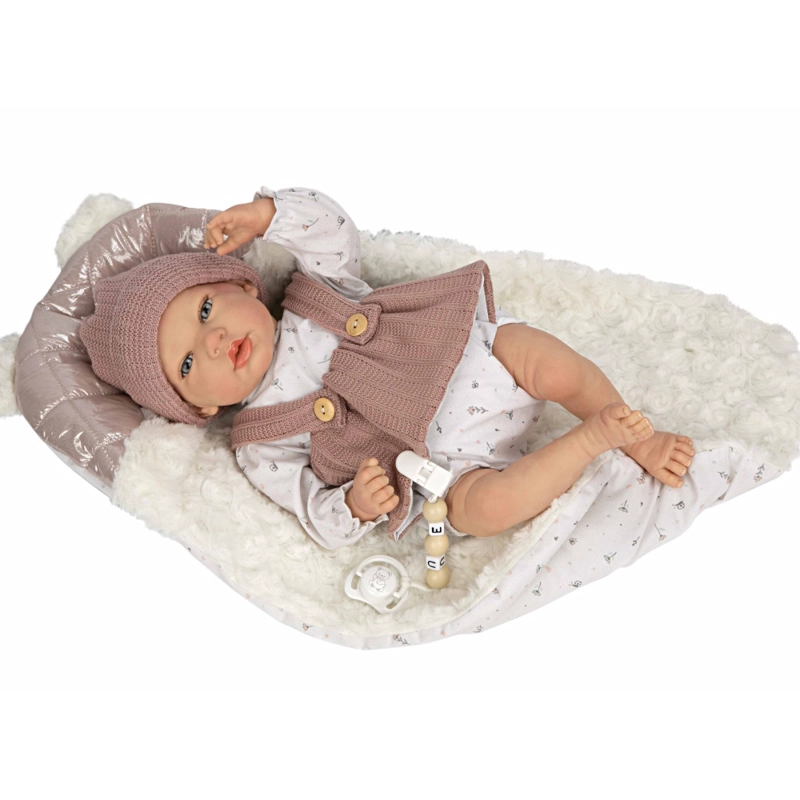 MUÑECA REBORN 40 CM SANDRA ROSA CON MANTA - ARIAS 98160 - 1