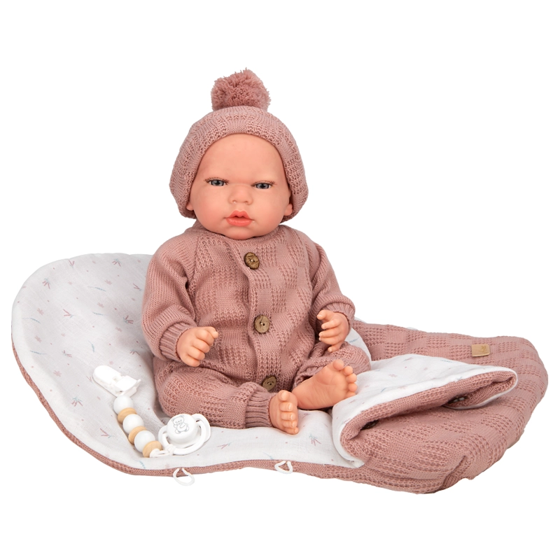 MUÑECA REBORN ARIAS 40 CM ELBA ROSA SACO DE DORMIR  98180 - 1