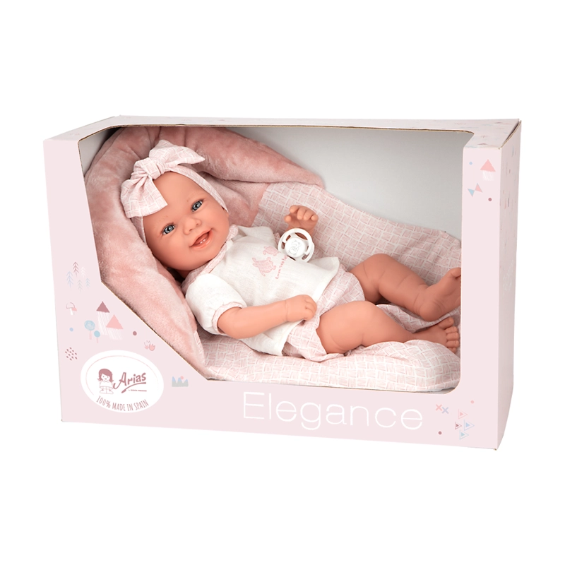 MUÑECA ELEGANCE 42 CM  ZOE ROSA CON COJÍN - ARIAS 65389 - 2